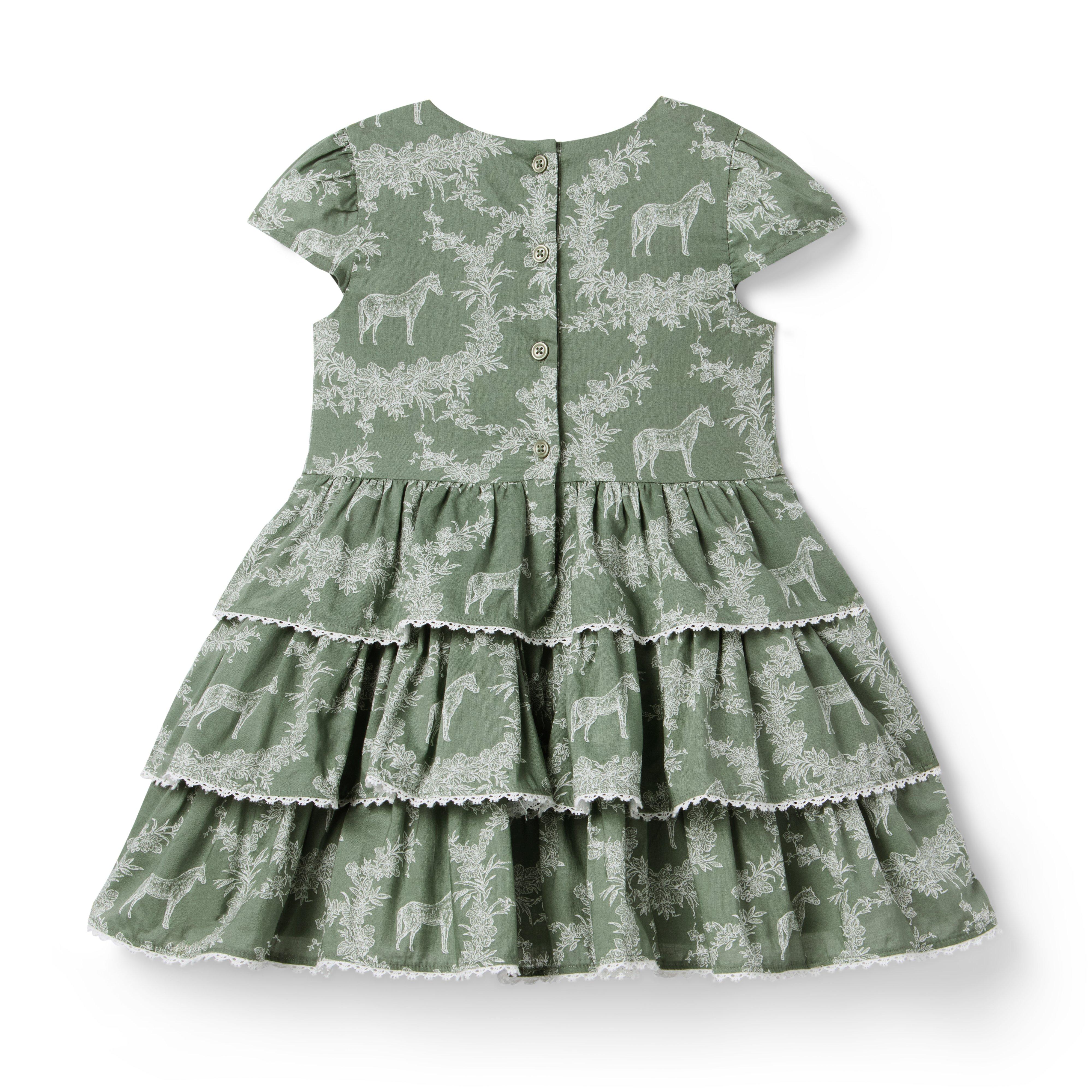 The Horse Toile Ruffle Dress image number 2