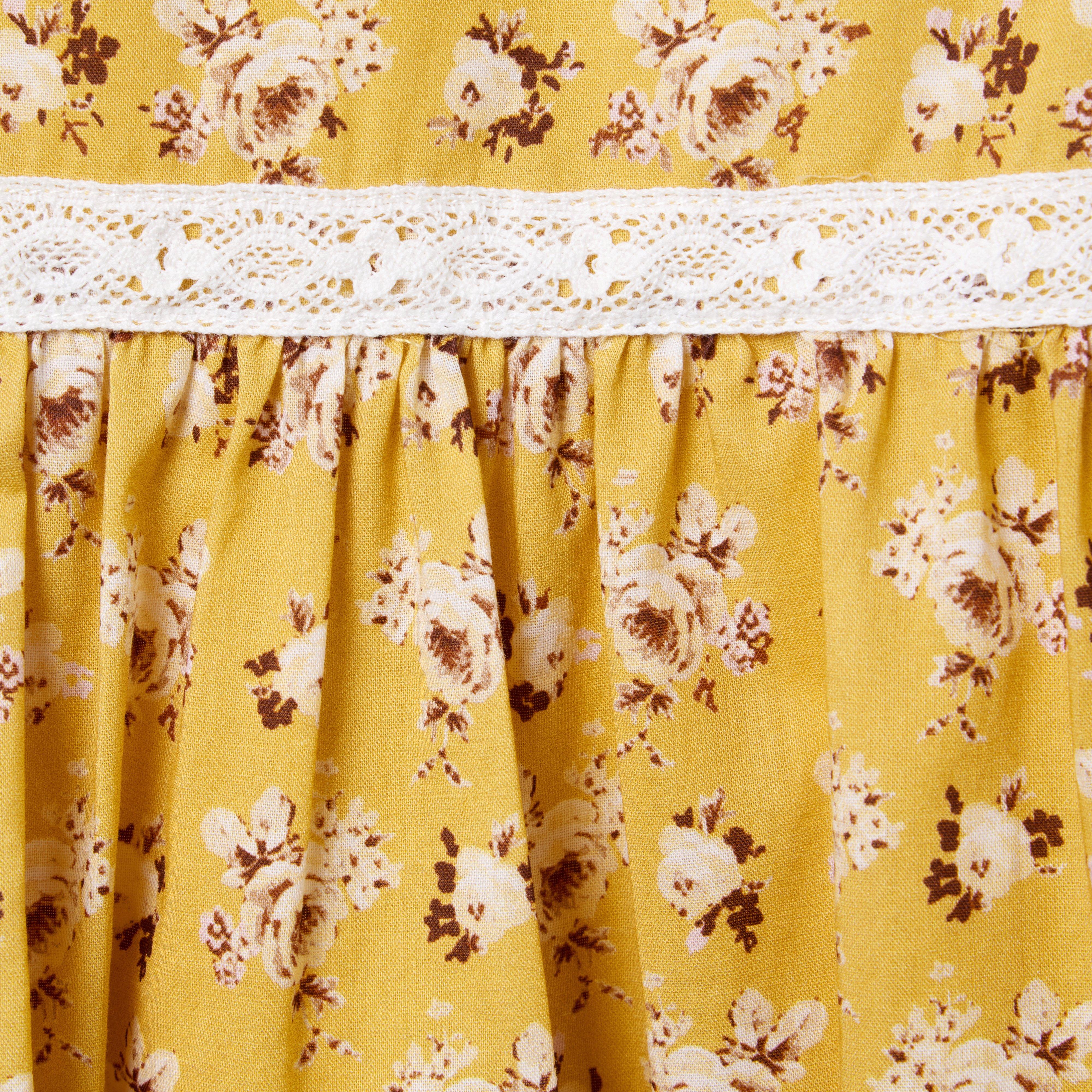 Ditsy Floral Lace Trim Dress image number 1