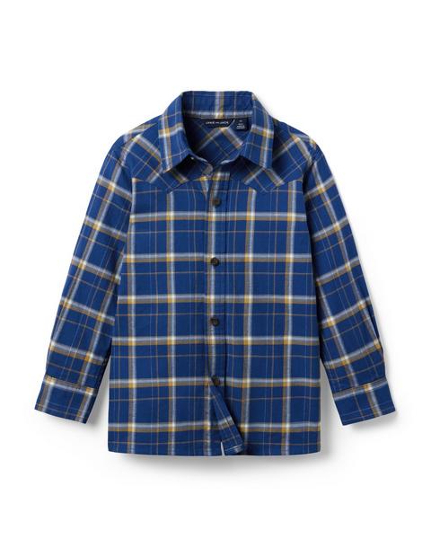 Western Plaid Flannel Shirt