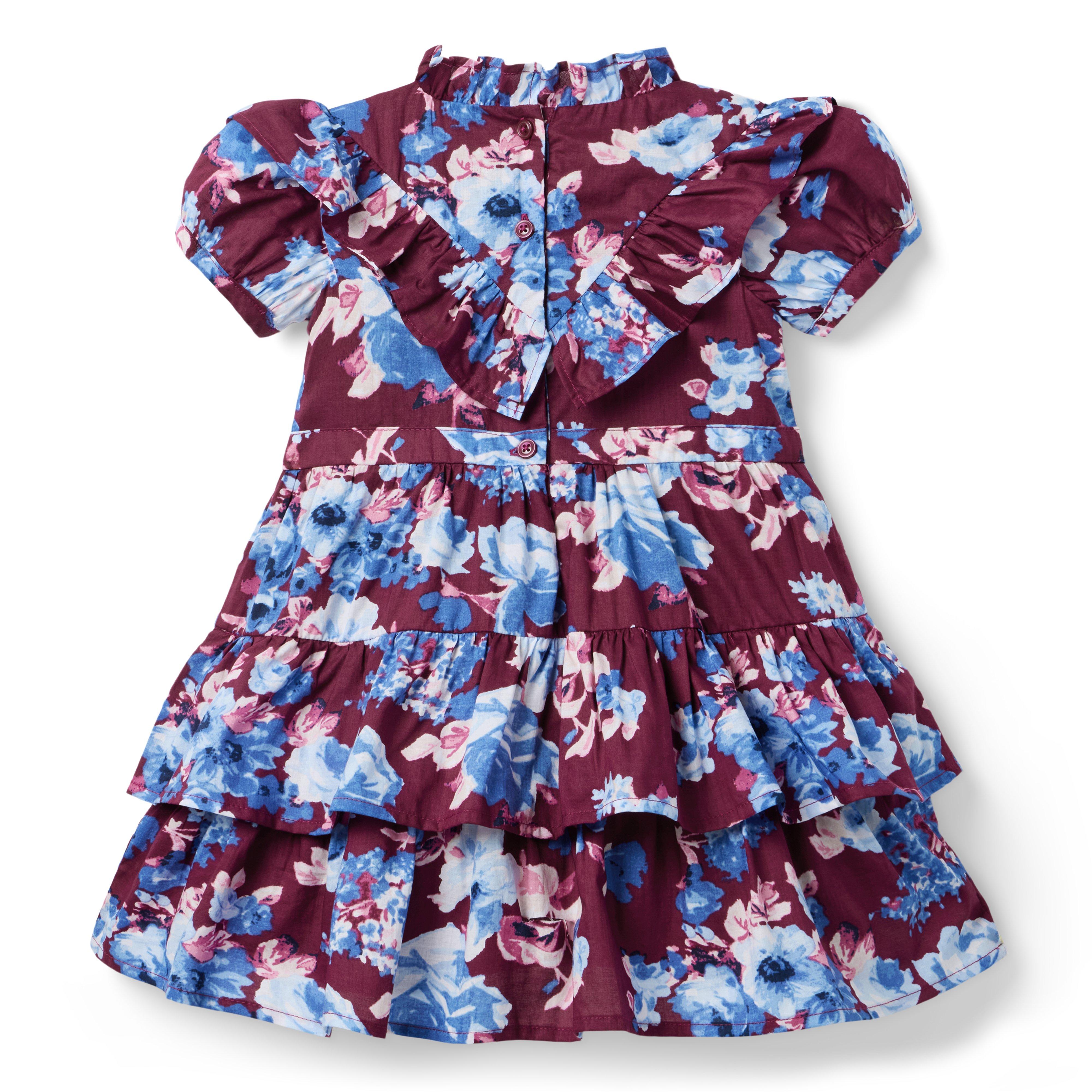 Floral Puff Sleeve Ruffle Dress image number 2