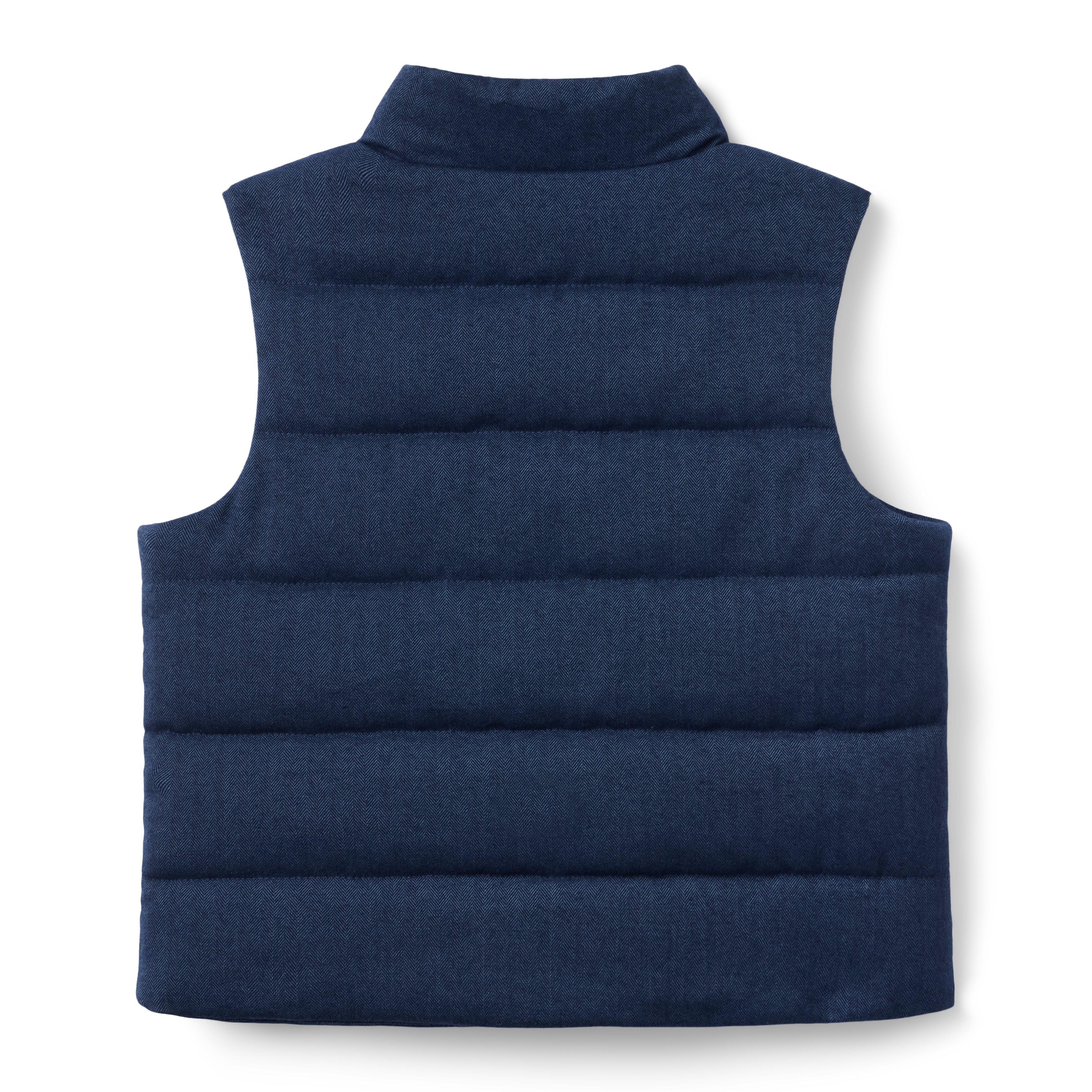 The Herringbone Puffer Vest image number 1