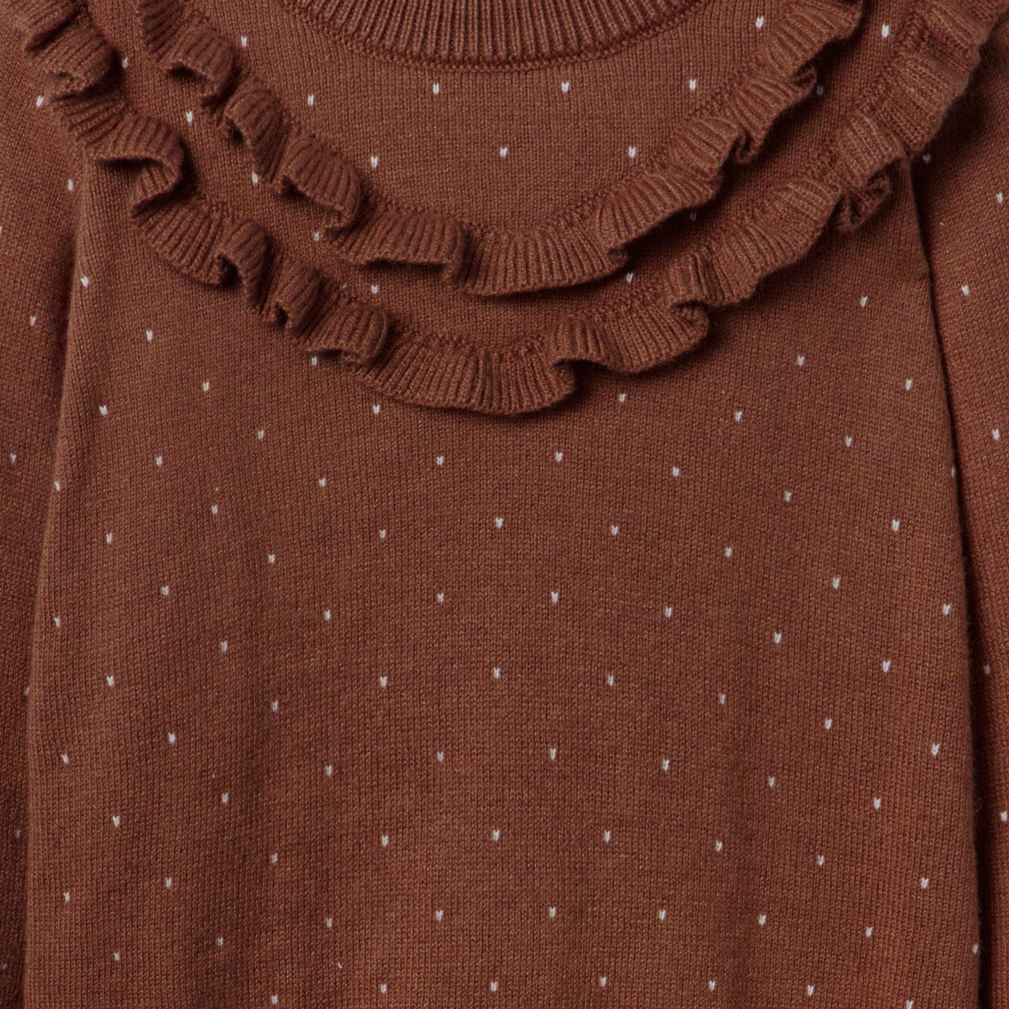 Dot Ruffle Sweater image number 1