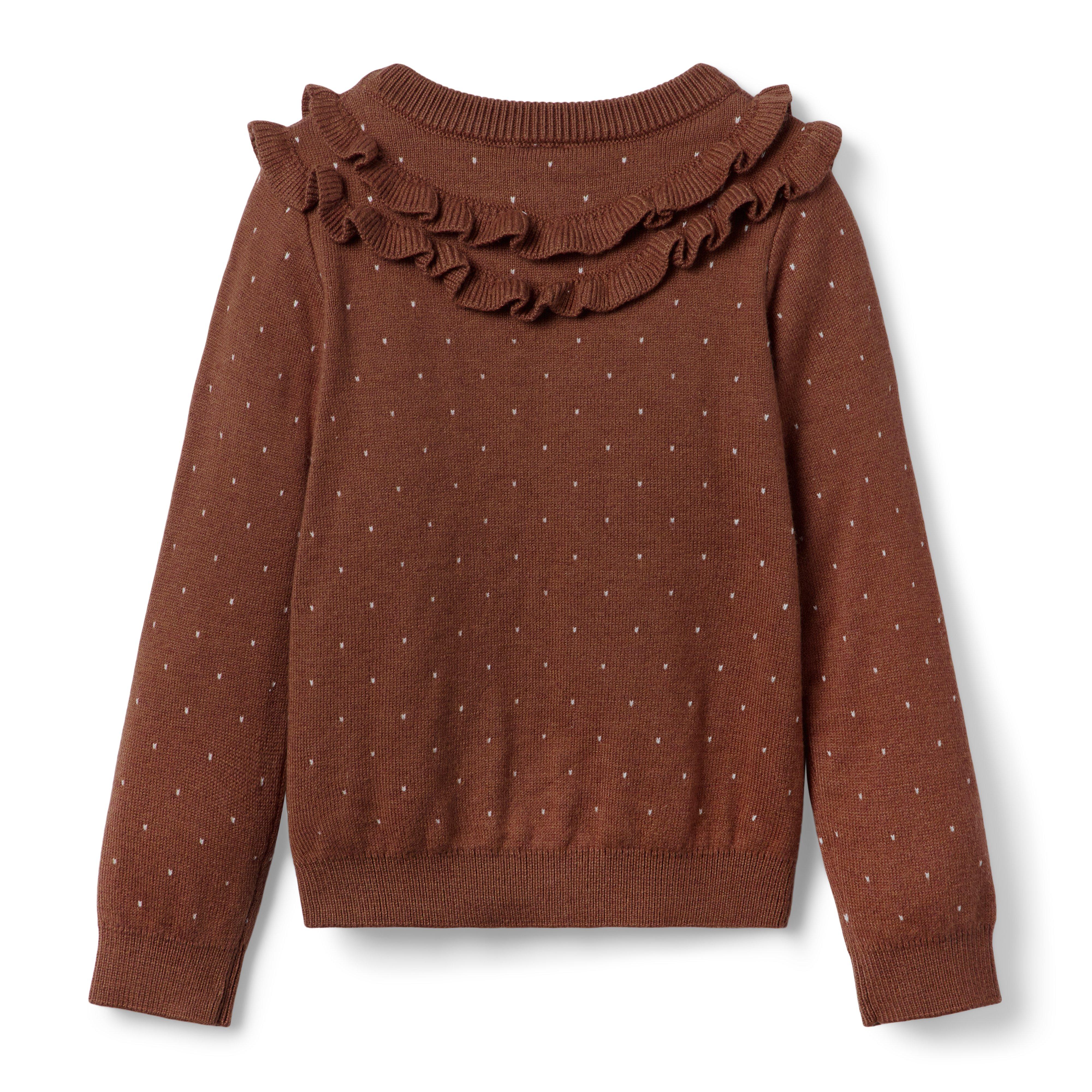 Dot Ruffle Sweater image number 2