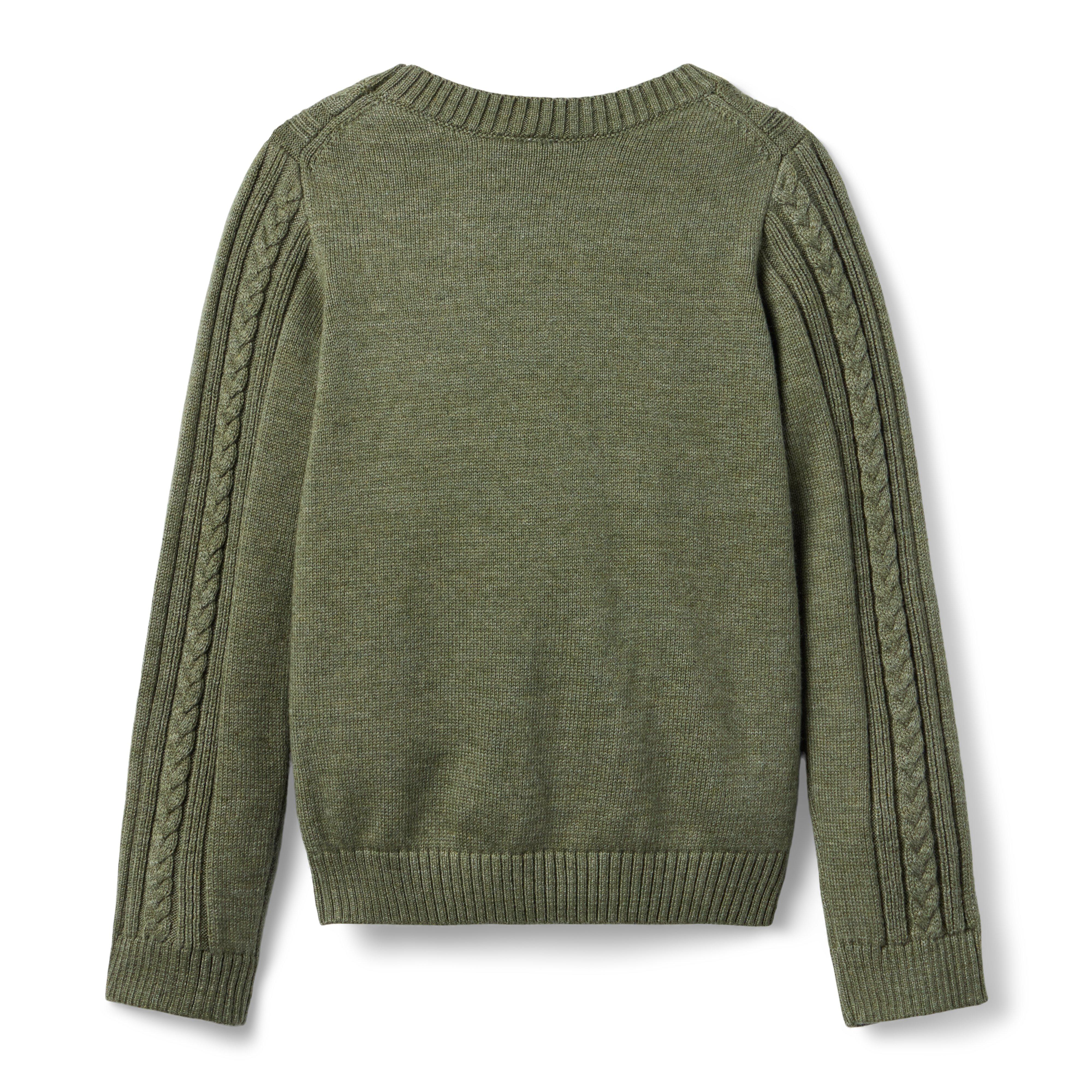 Cable Knit Ruffle Sweater image number 1