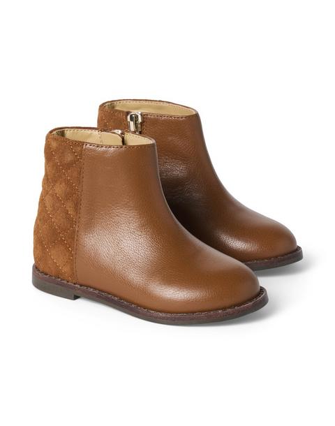 Suede Quilted Bootie