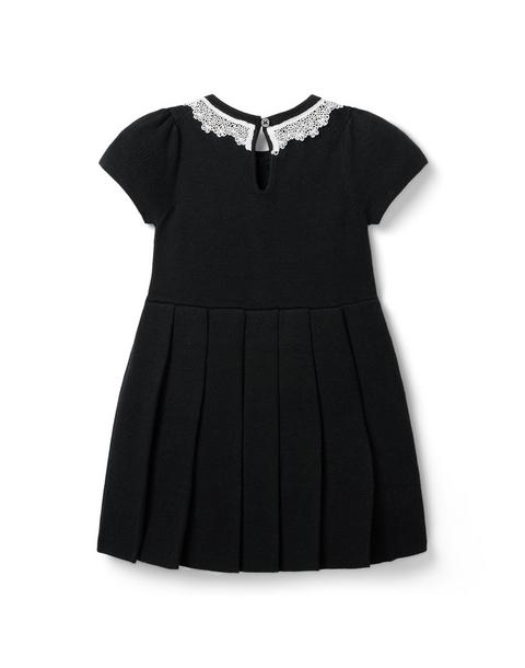 Lace Trim Sweater Dress
