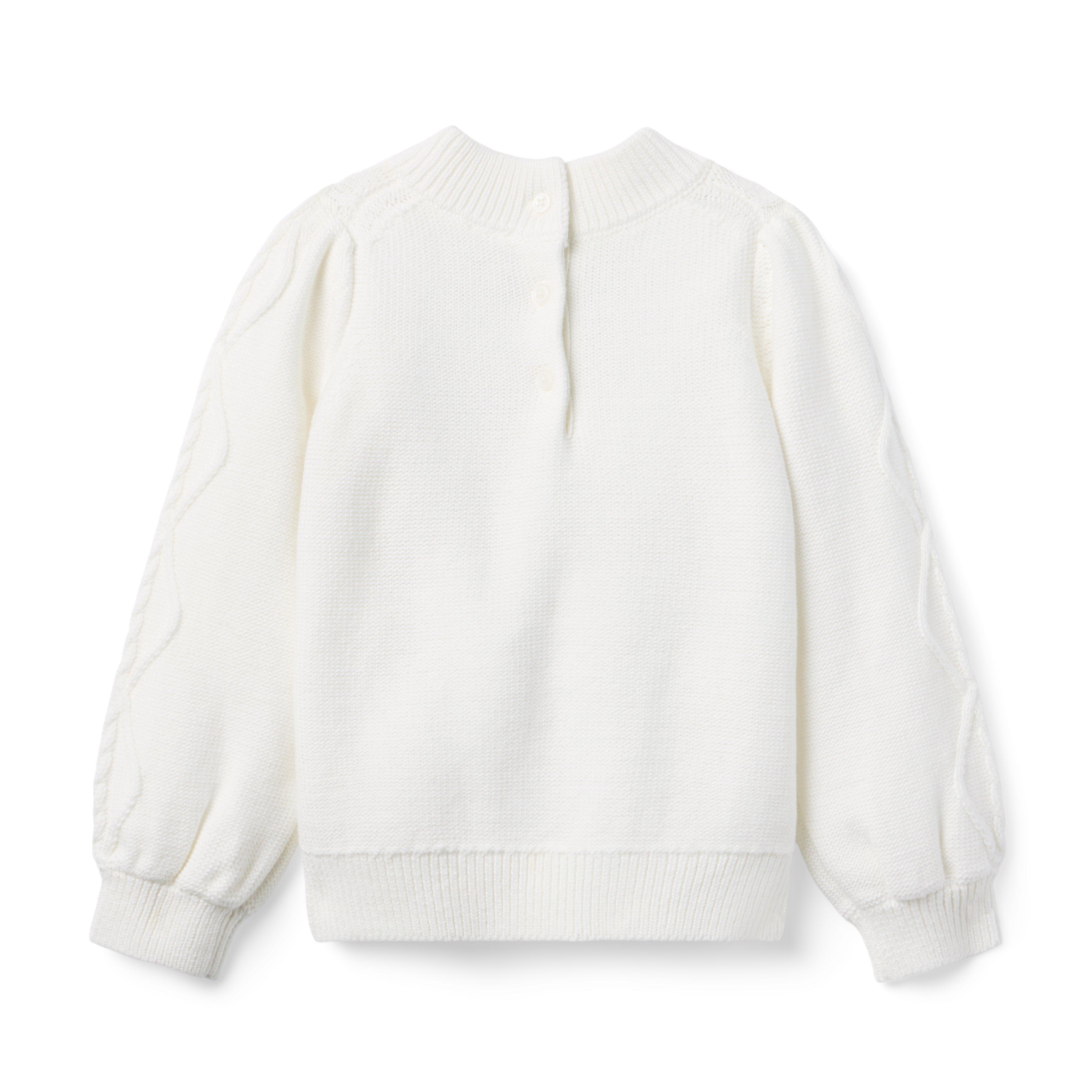 Embroidered Cable Knit Sweater image number 1