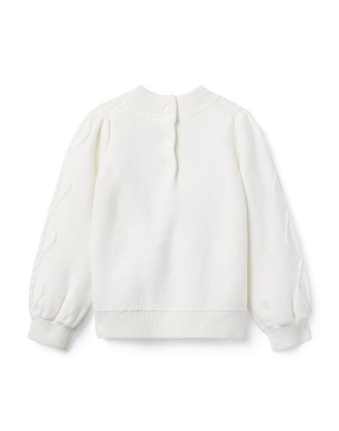 Embroidered Cable Knit Sweater