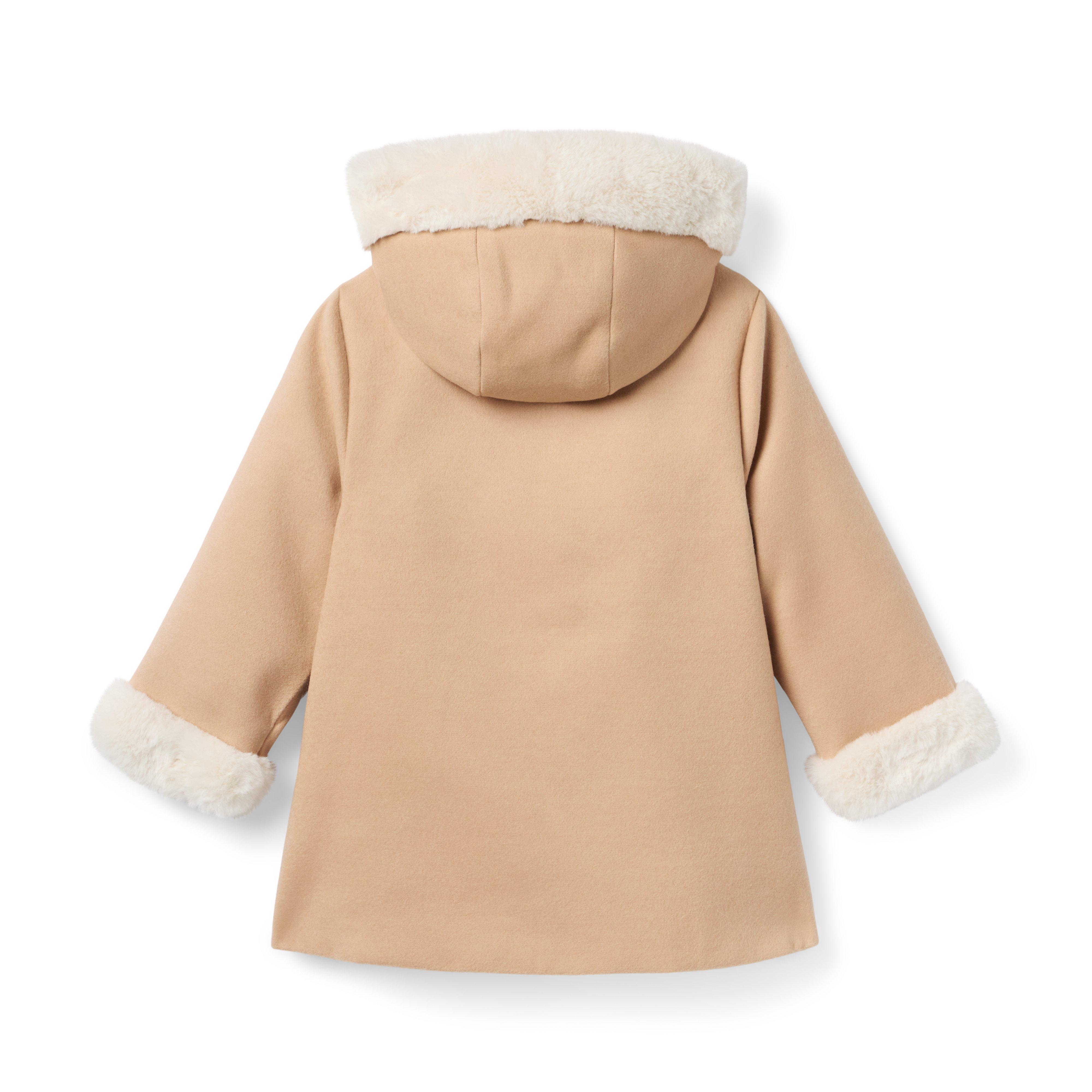 The Faux Fur Trim Hooded Coat image number 1