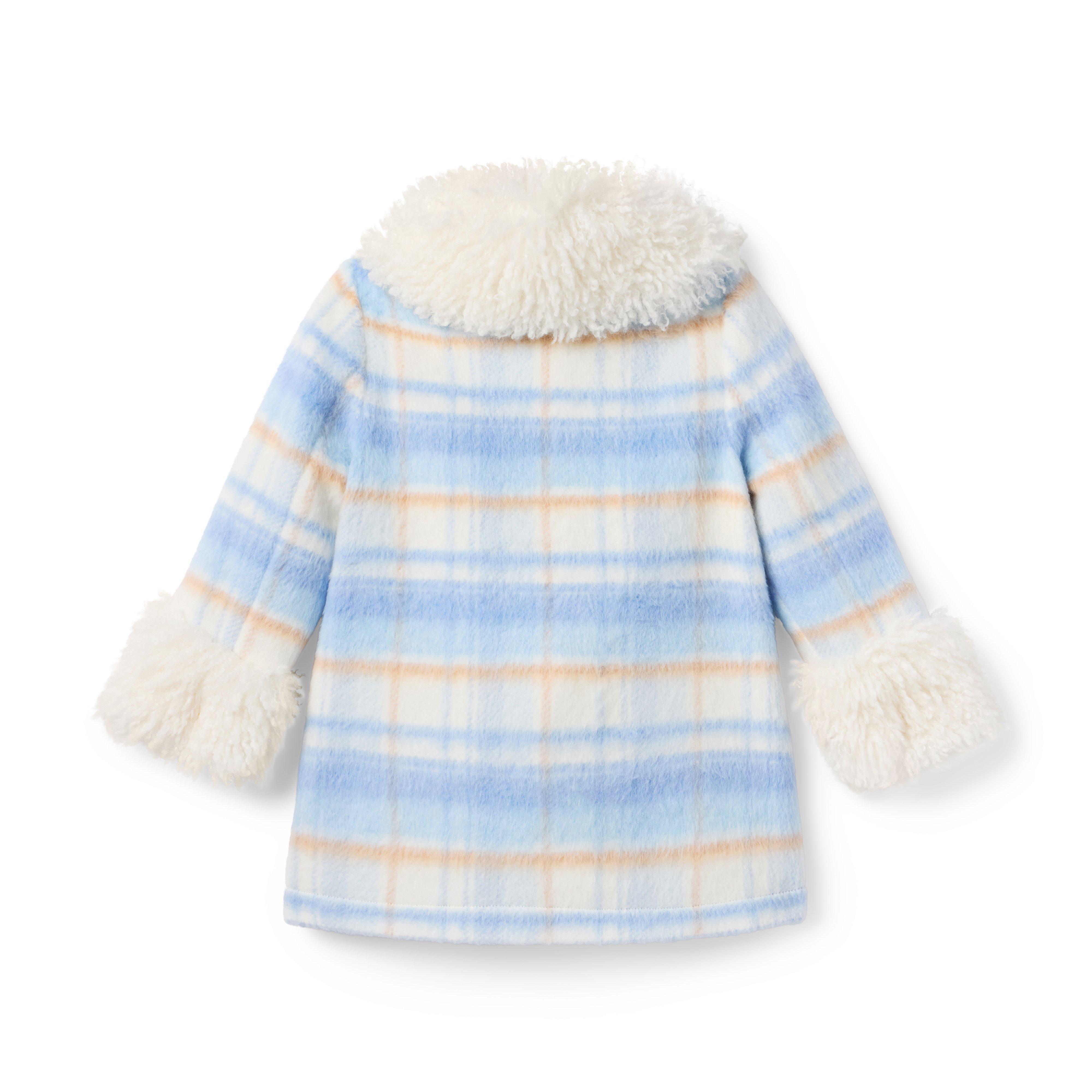 The Plaid Faux Fur Trim Coat image number 2