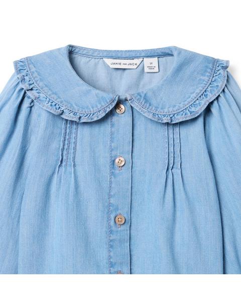 The Chambray Collared Top