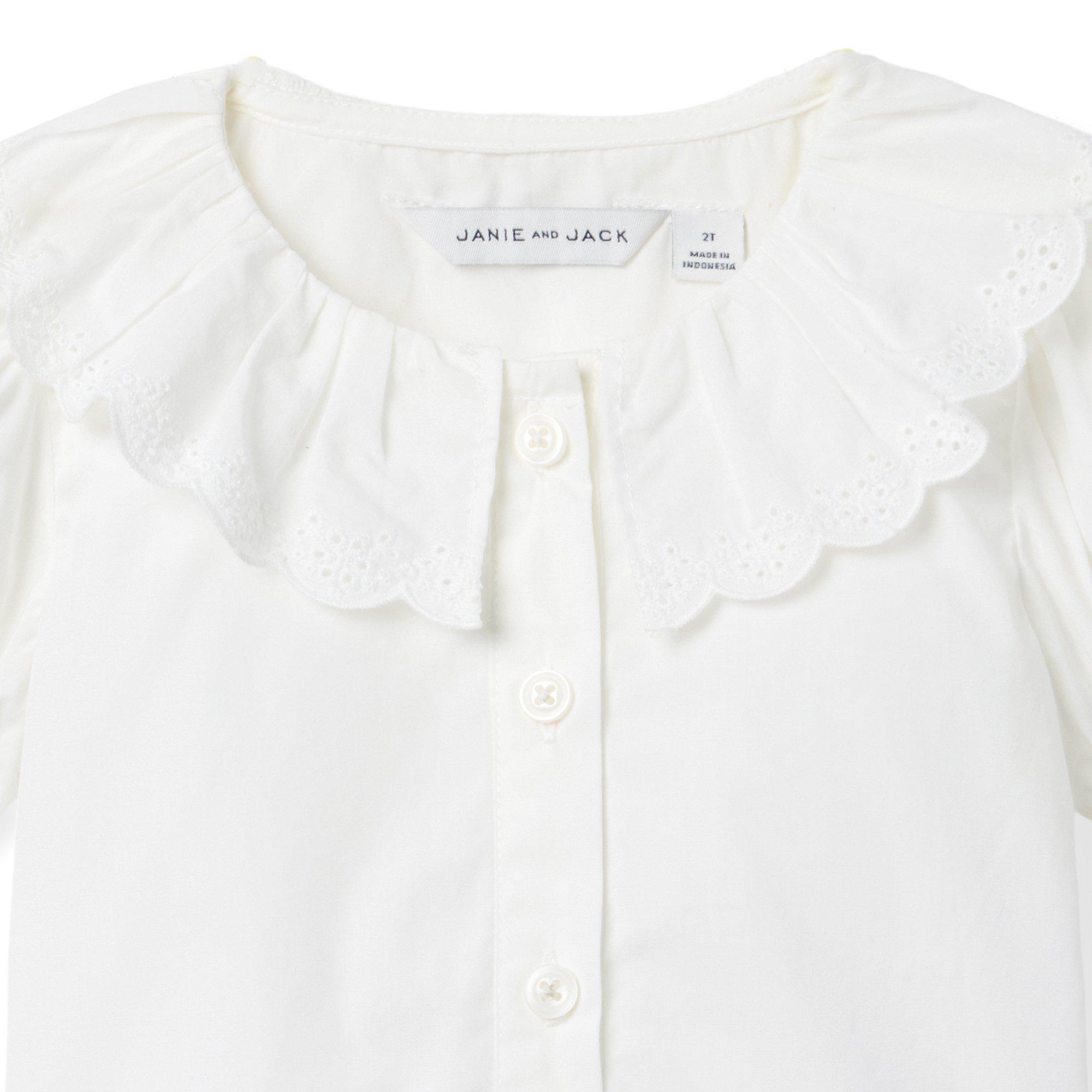 The Eyelet Collar Poplin Top image number 1