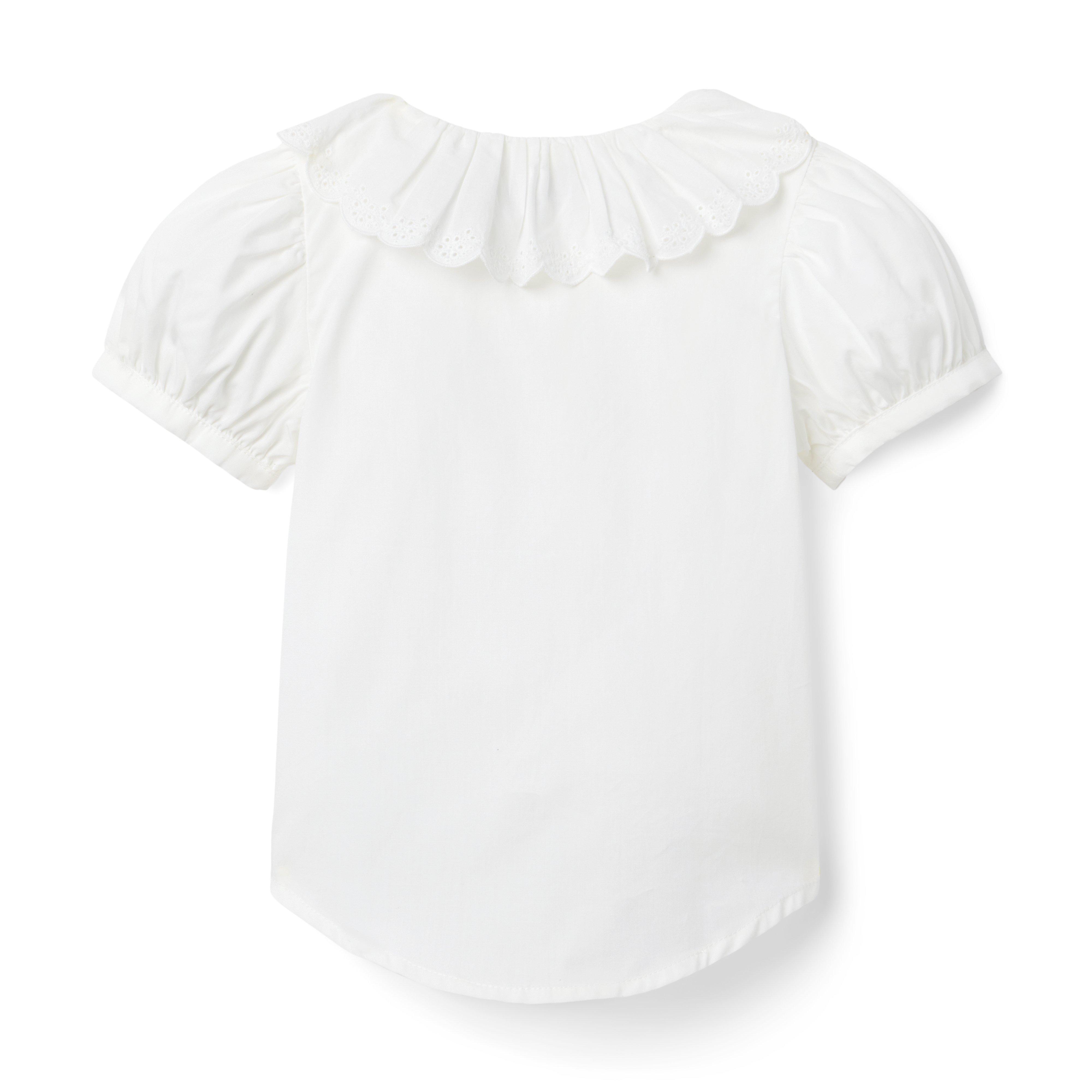 The Eyelet Collar Poplin Top image number 2