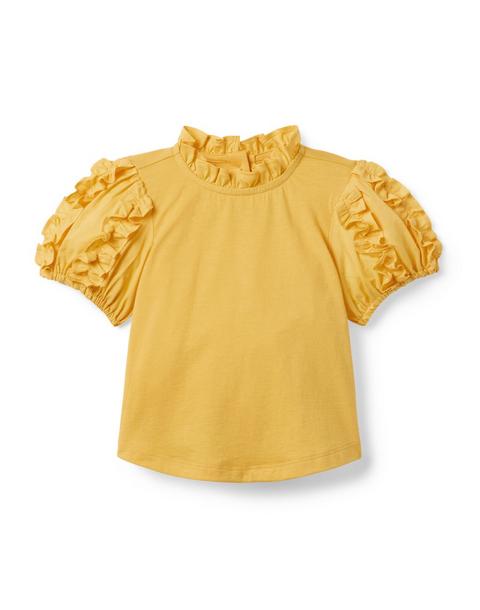 Ruffle Puff Sleeve Top