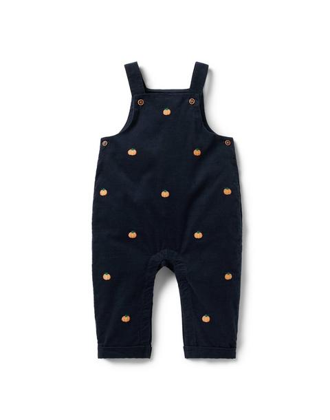 Baby Embroidered Pumpkin Corduroy Overall