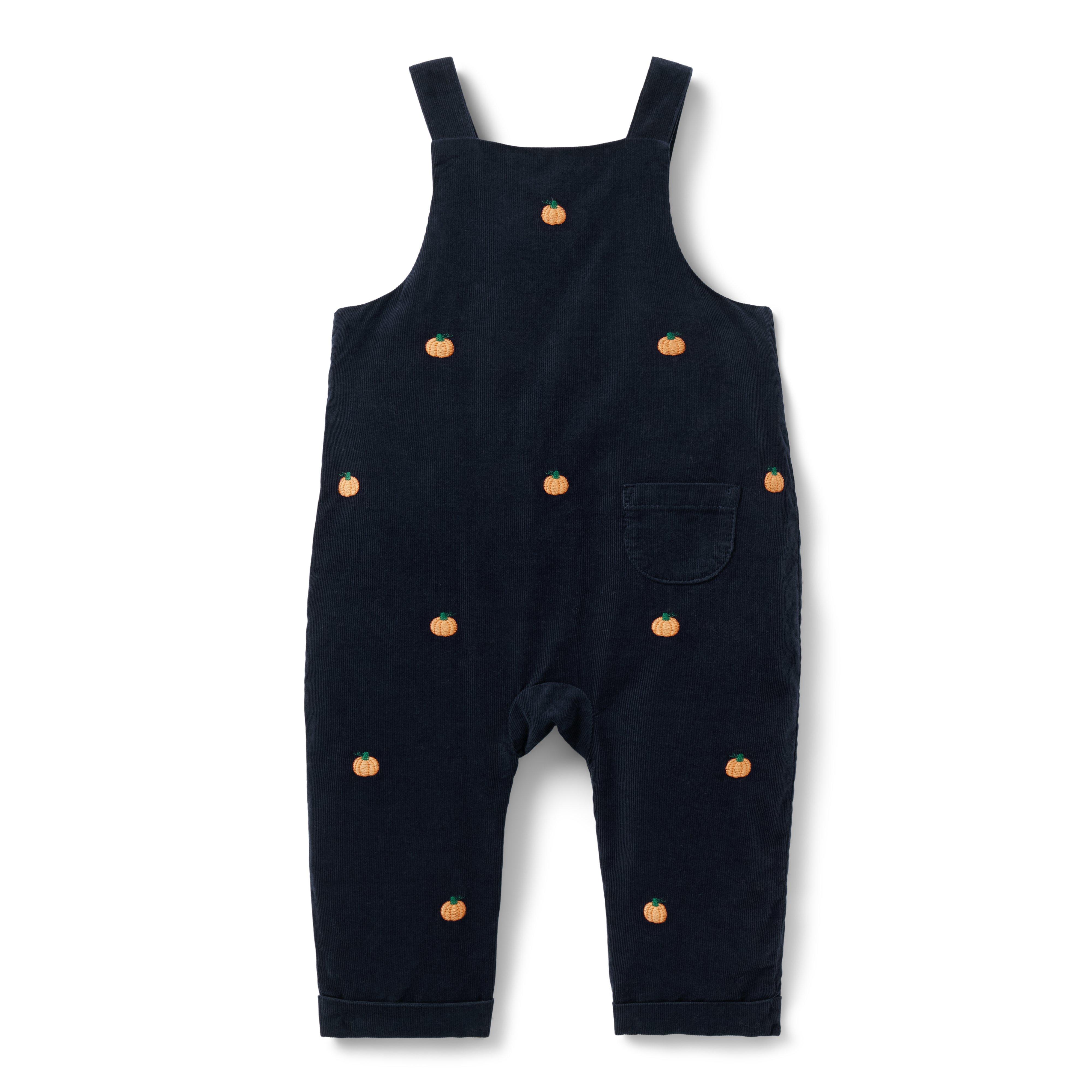 Baby Embroidered Pumpkin Corduroy Overall image number 2
