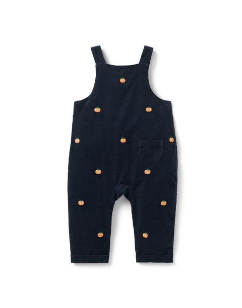 Baby Embroidered Pumpkin Corduroy Overall