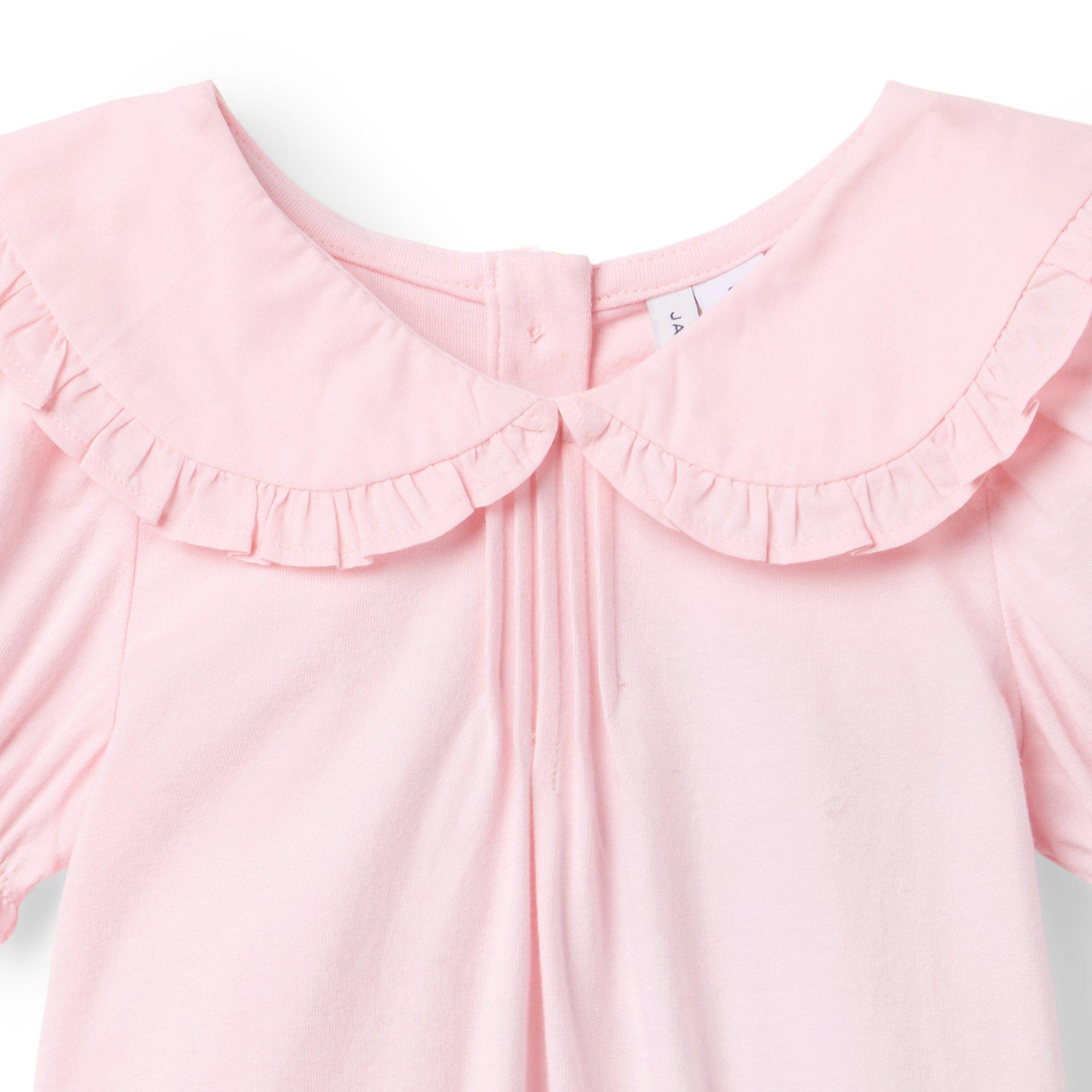 Ruffle Collar Puff Sleeve Top image number 1