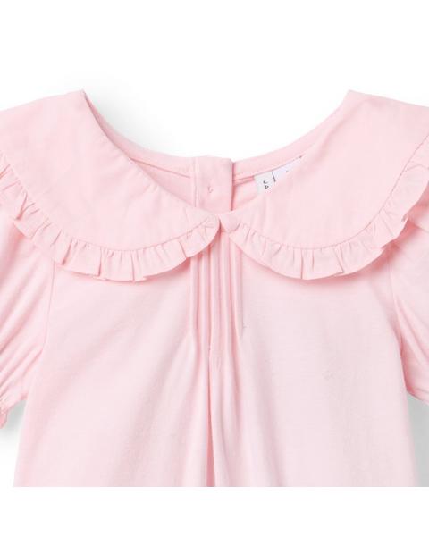 Ruffle Collar Puff Sleeve Top