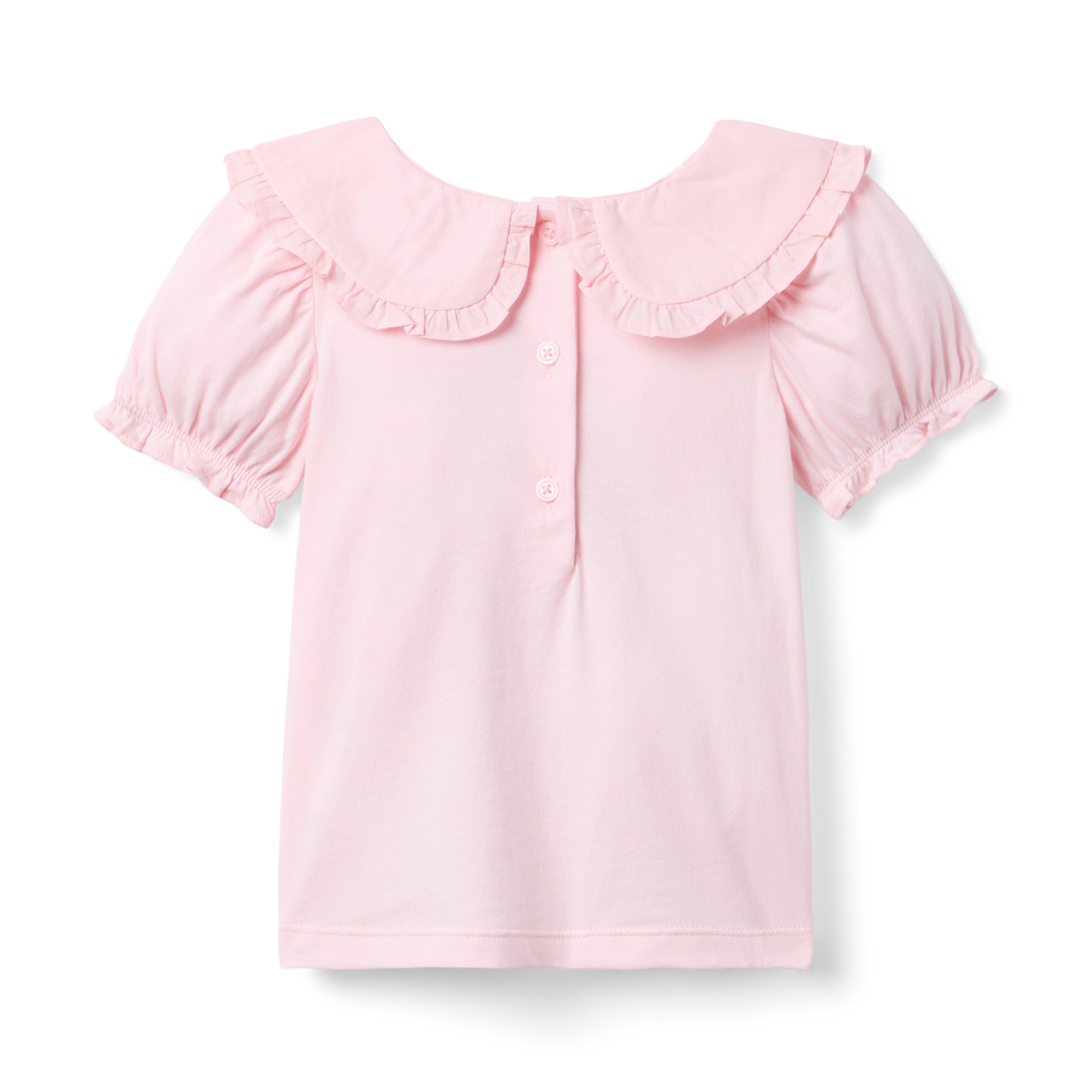 Ruffle Collar Puff Sleeve Top image number 2