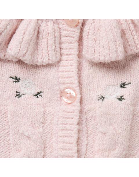 Baby Embroidered Cable Knit One-Piece
