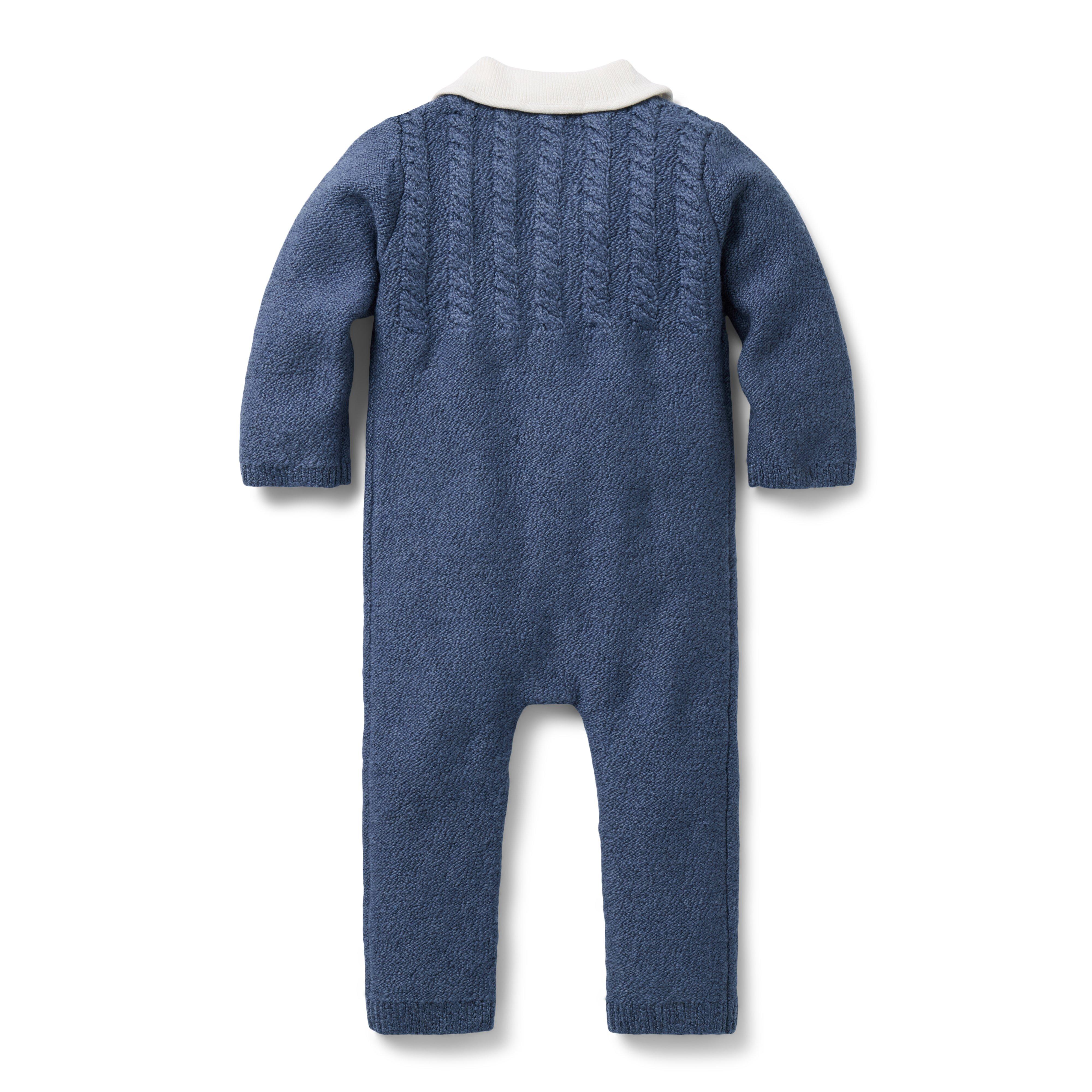 Baby Cable Knit Collared One-Piece image number 2