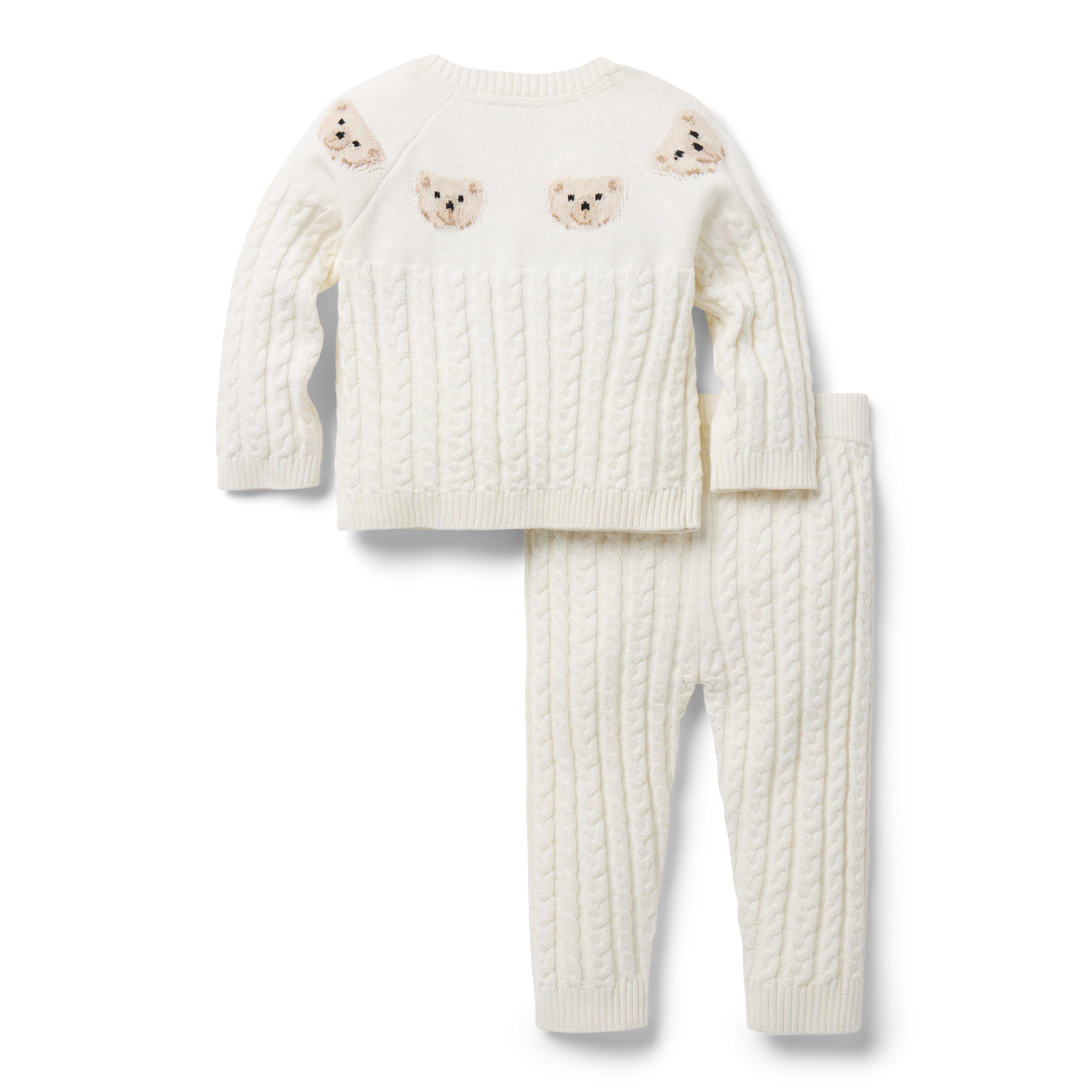 Baby Bear Cable Knit Matching Set image number 2