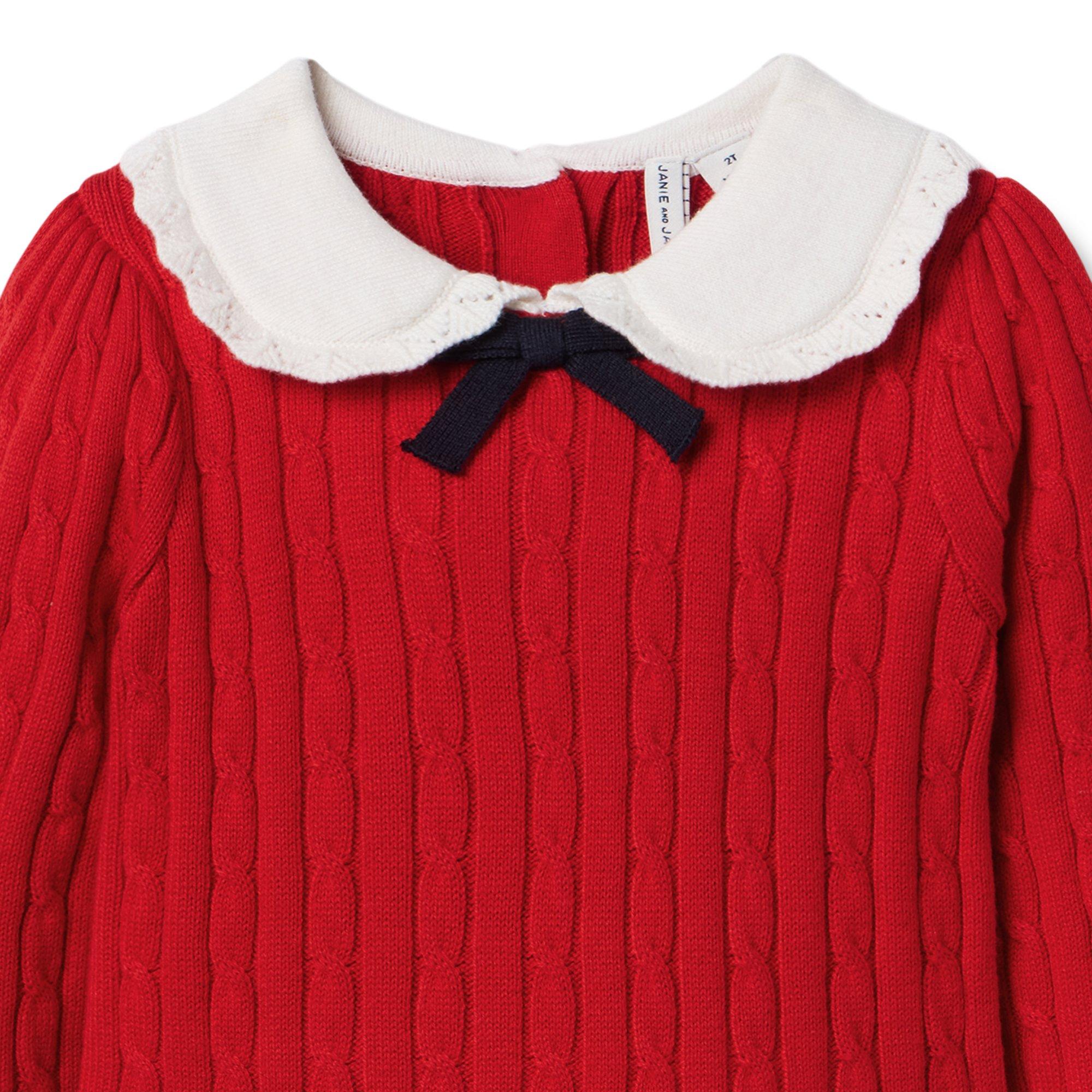 The Collared Cable Knit Sweater Dress image number 2
