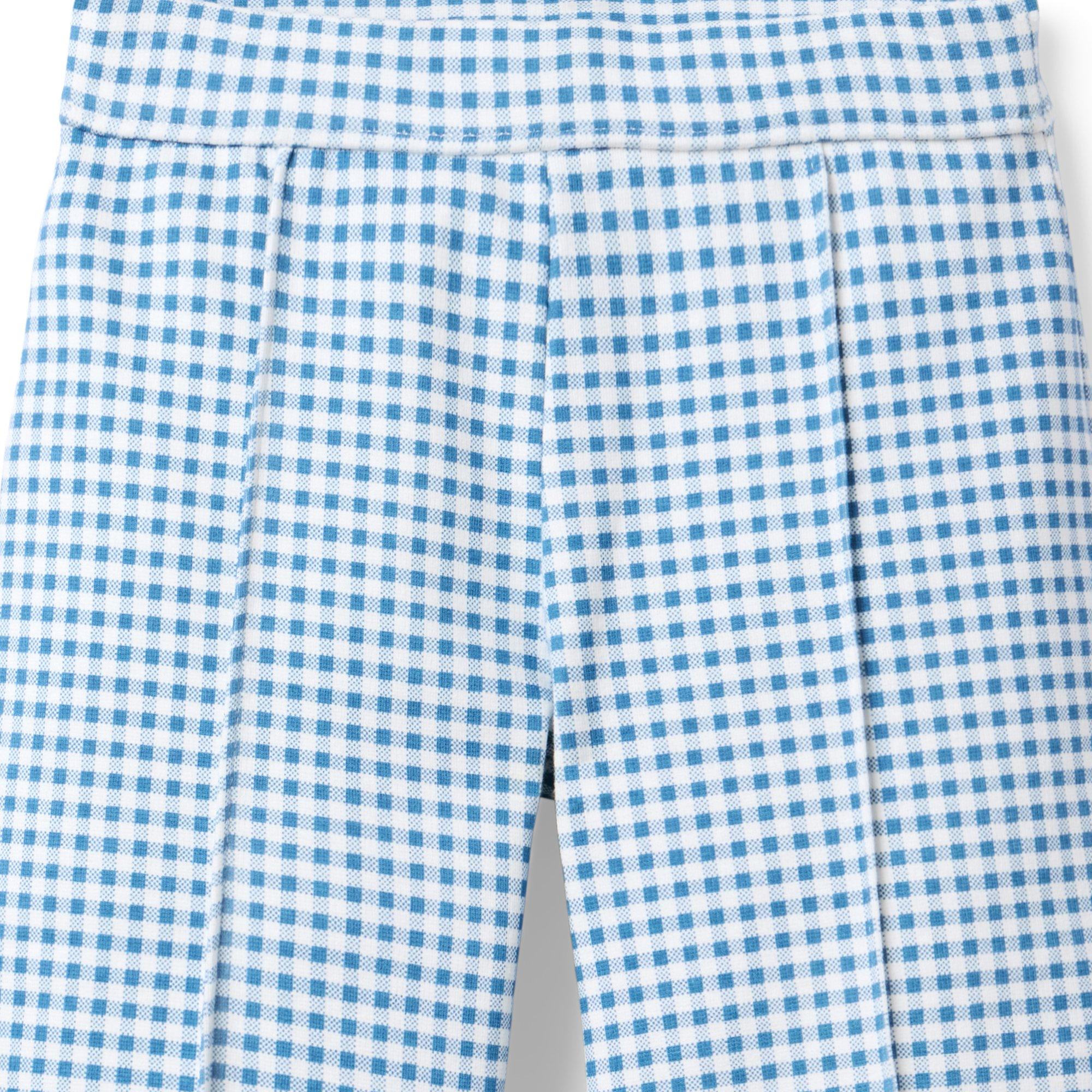Wide Leg Gingham Ponte Pant image number 1