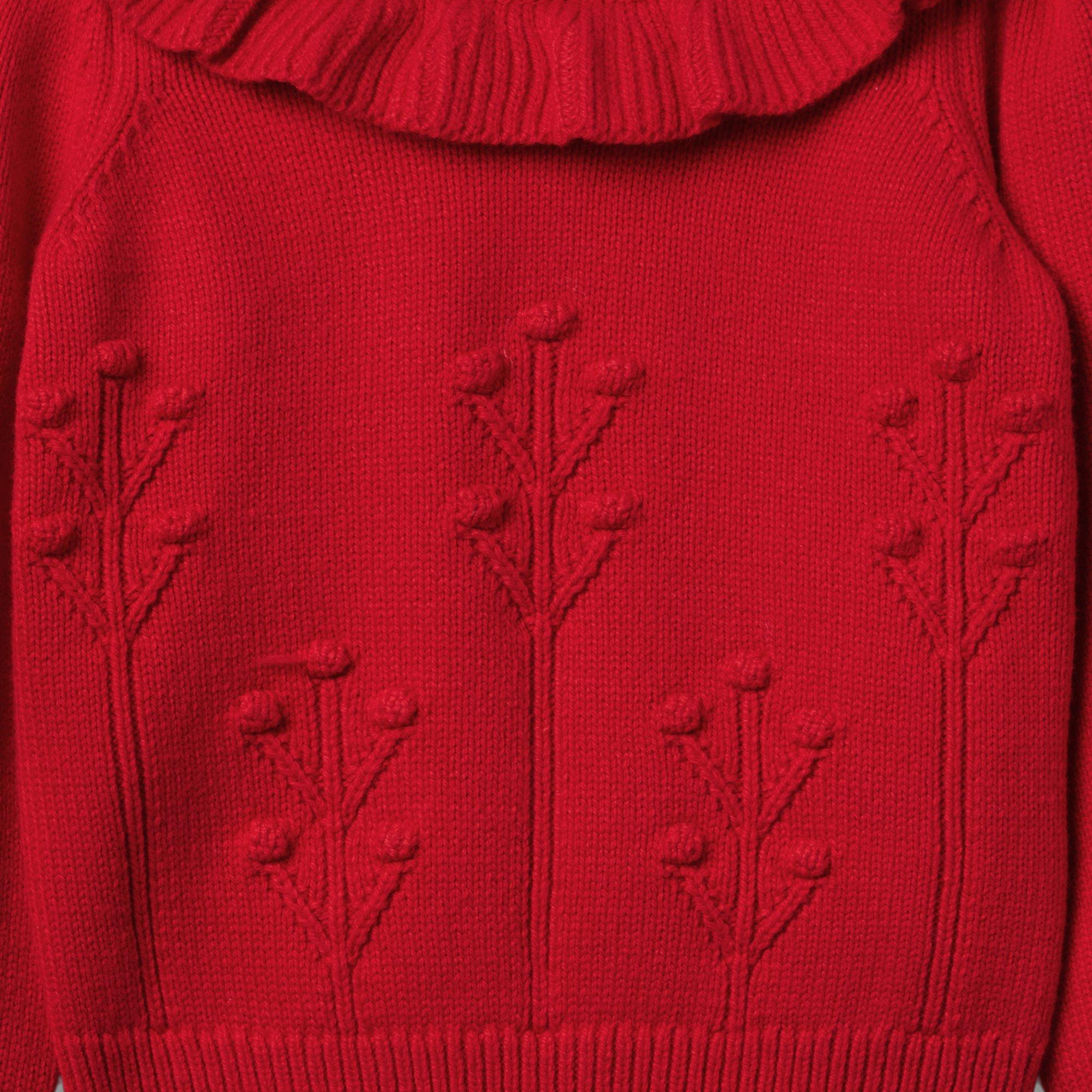 Ruffle Collar Bobble Sweater image number 1