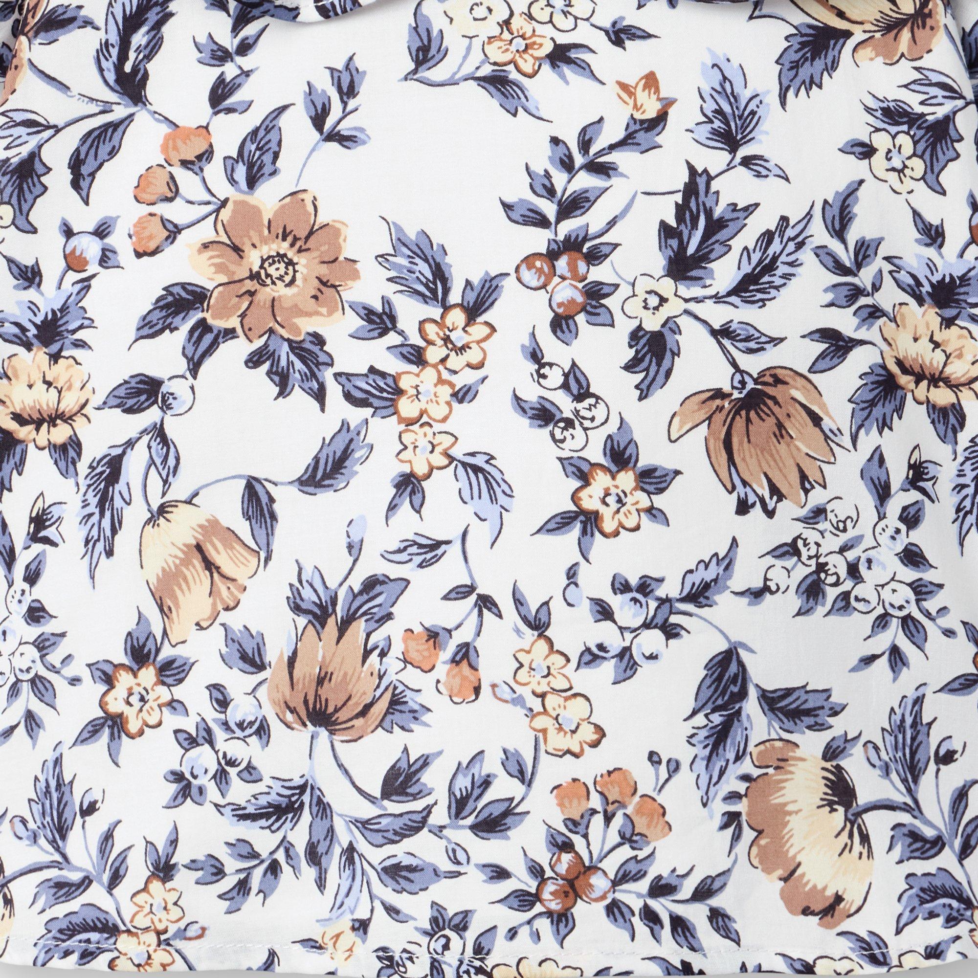 Floral Ruffle Collar Top image number 1