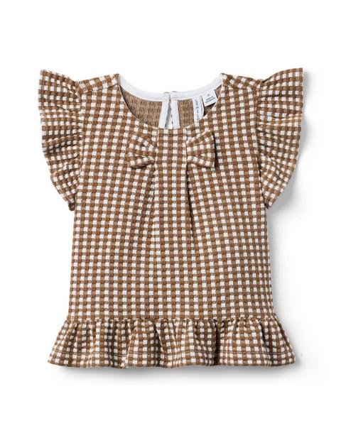 Gingham Ruffle Top