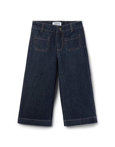 The Patch Pocket Wide Leg Jean In Dark Wash
