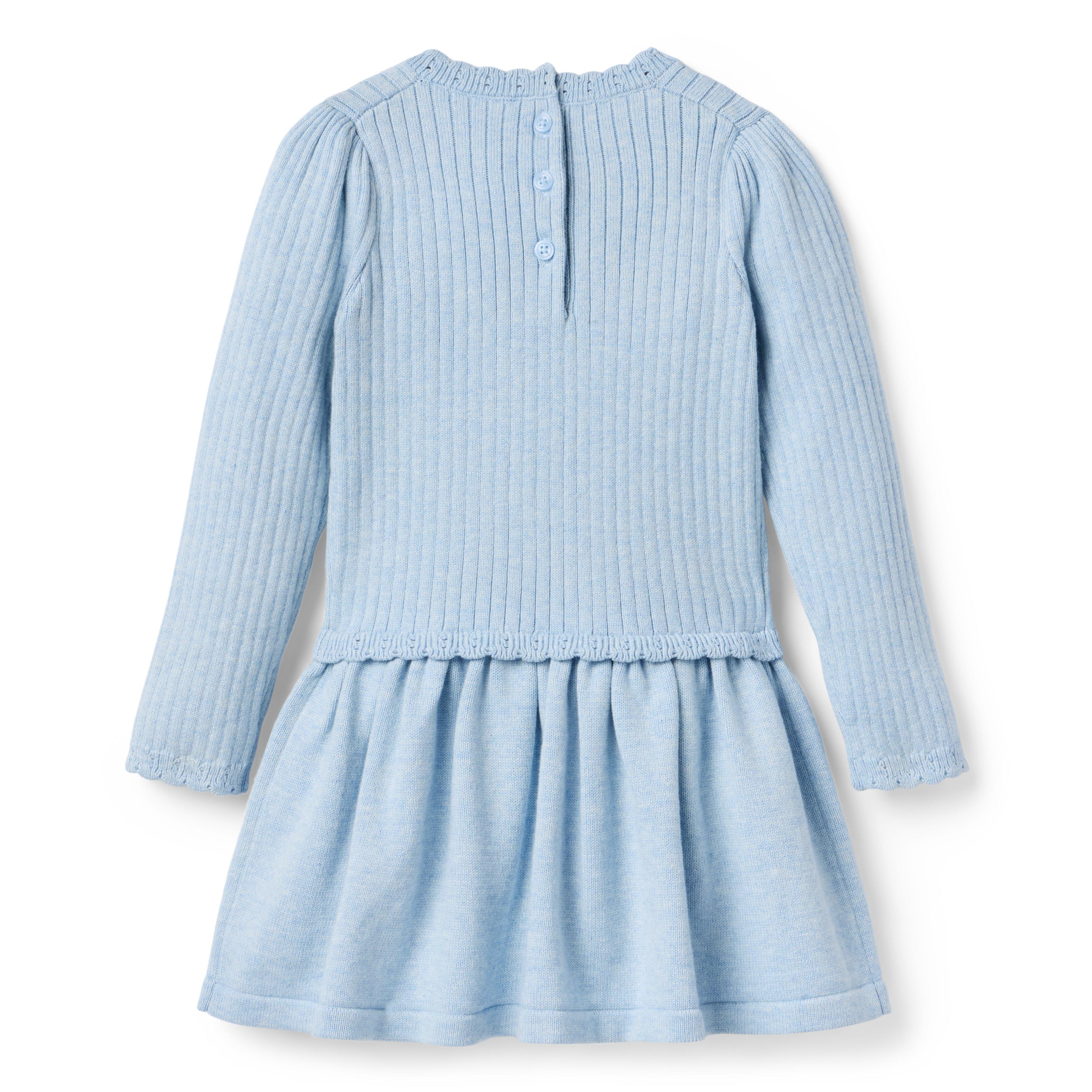 The Scalloped Trim Sweater Dress image number 1