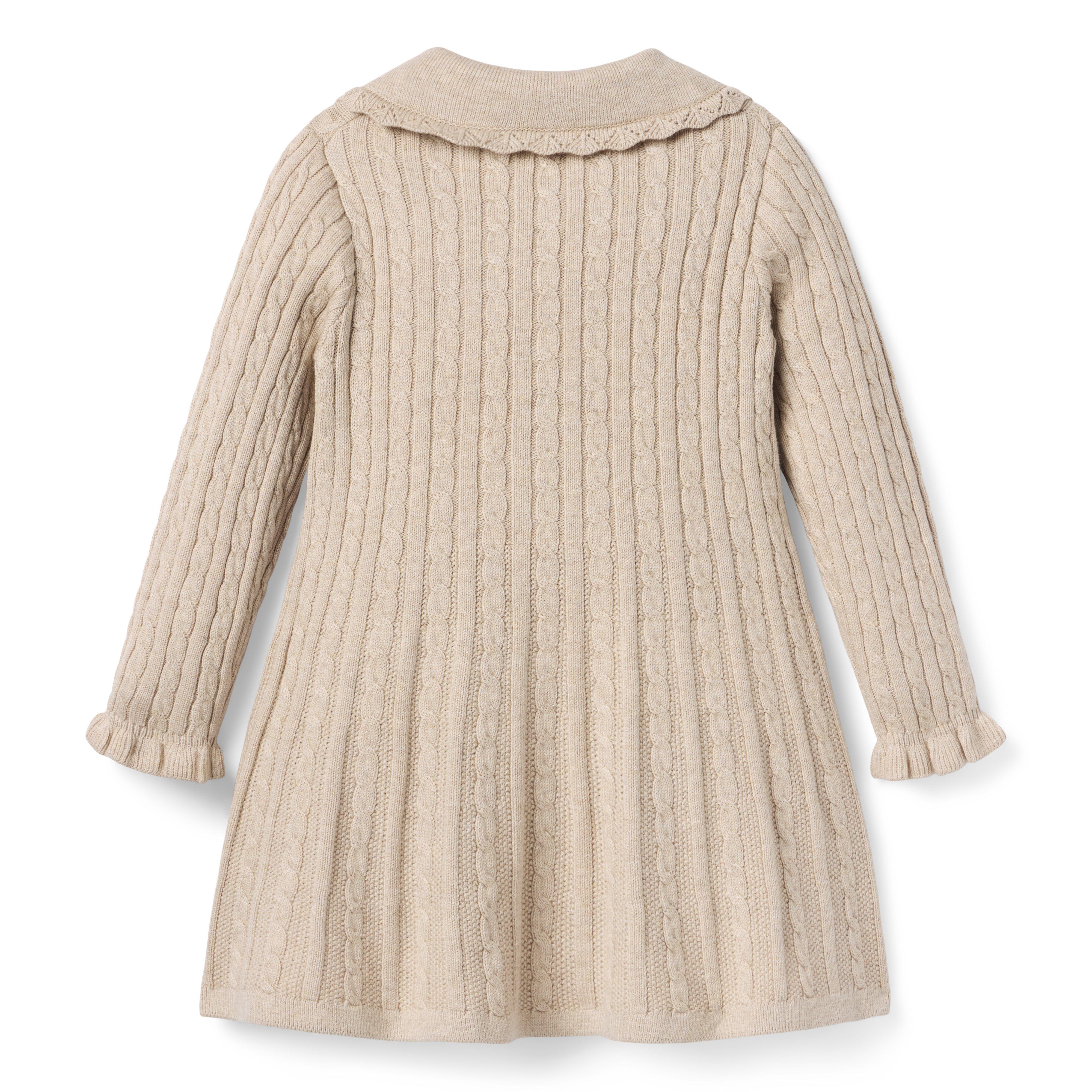 Cable Knit Collared Sweater Dress image number 1