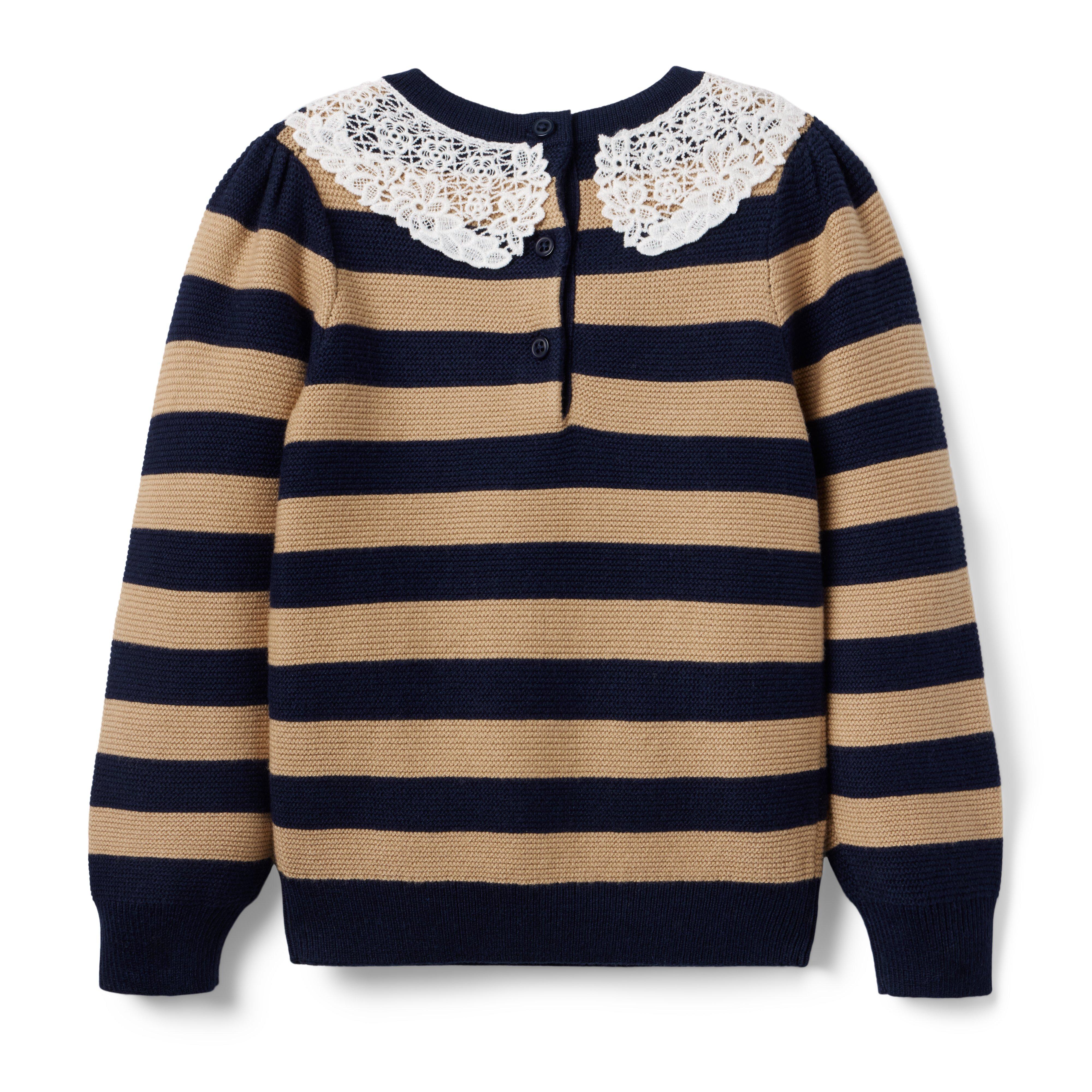 The Striped Lace Collar Sweater image number 2