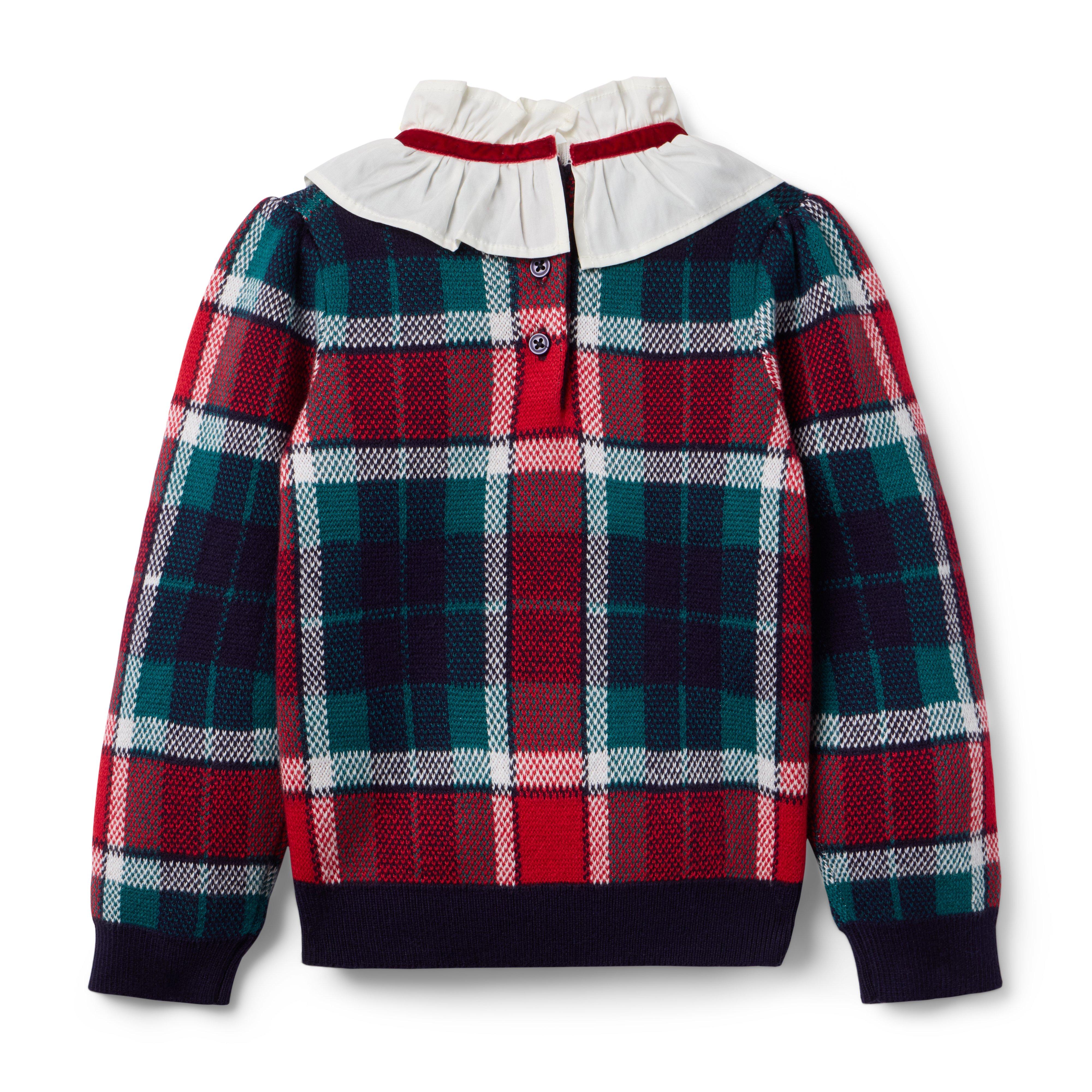 Tartan Ruffle Collar Sweater image number 2
