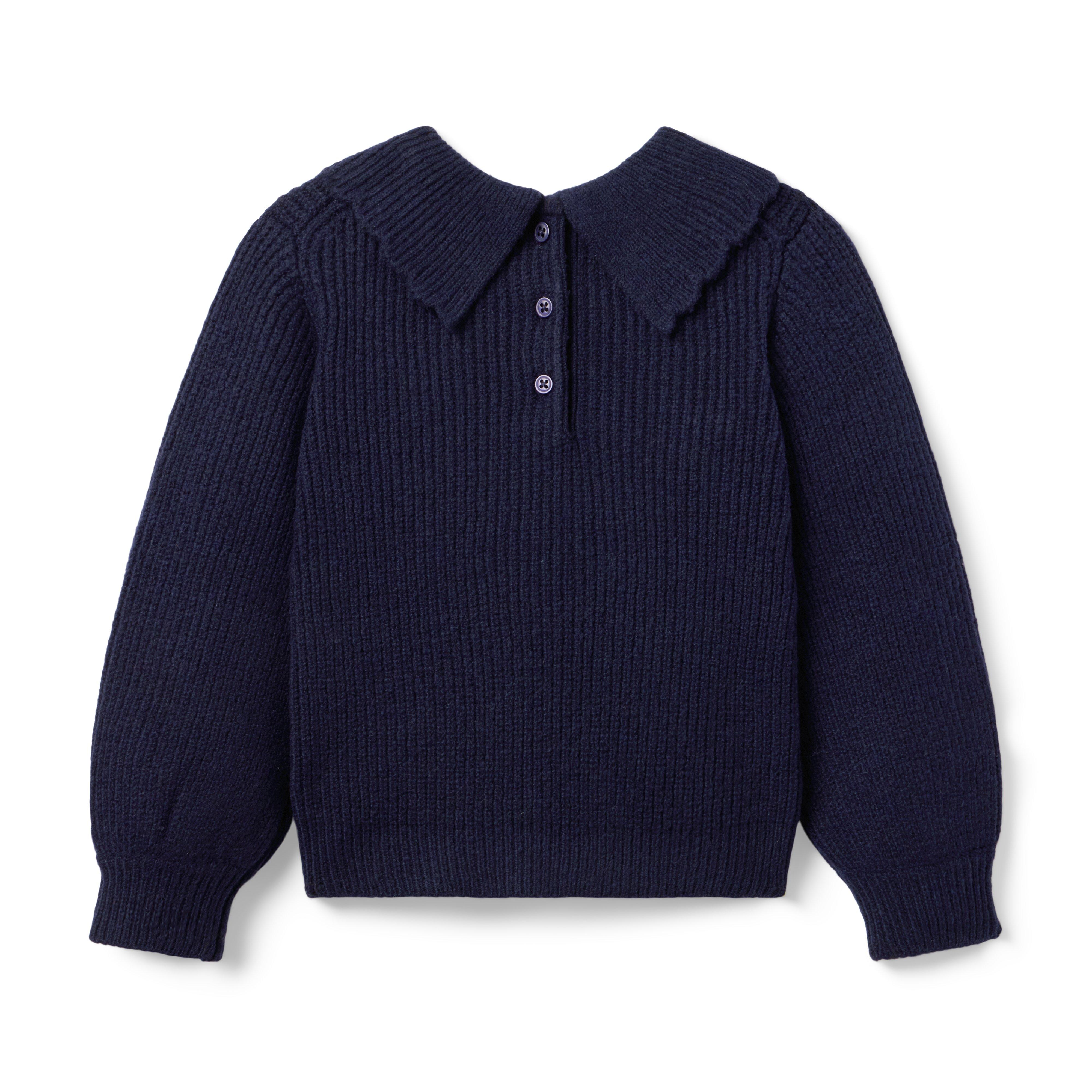 The Bow Collar Ribbed Sweater image number 1