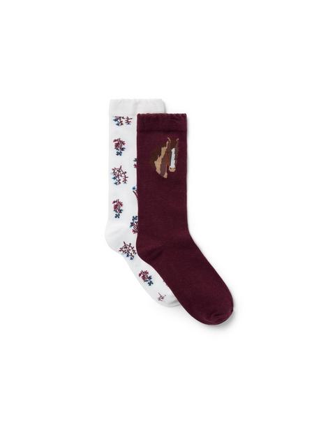Horse And Floral Sock 2-Pack