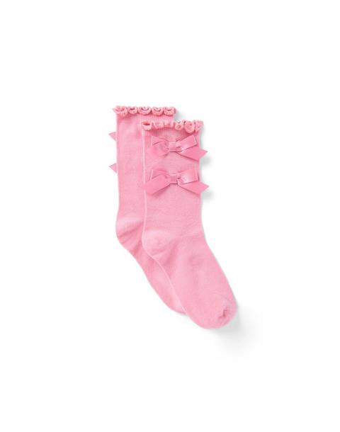 Ruffle Cuff Bow Sock