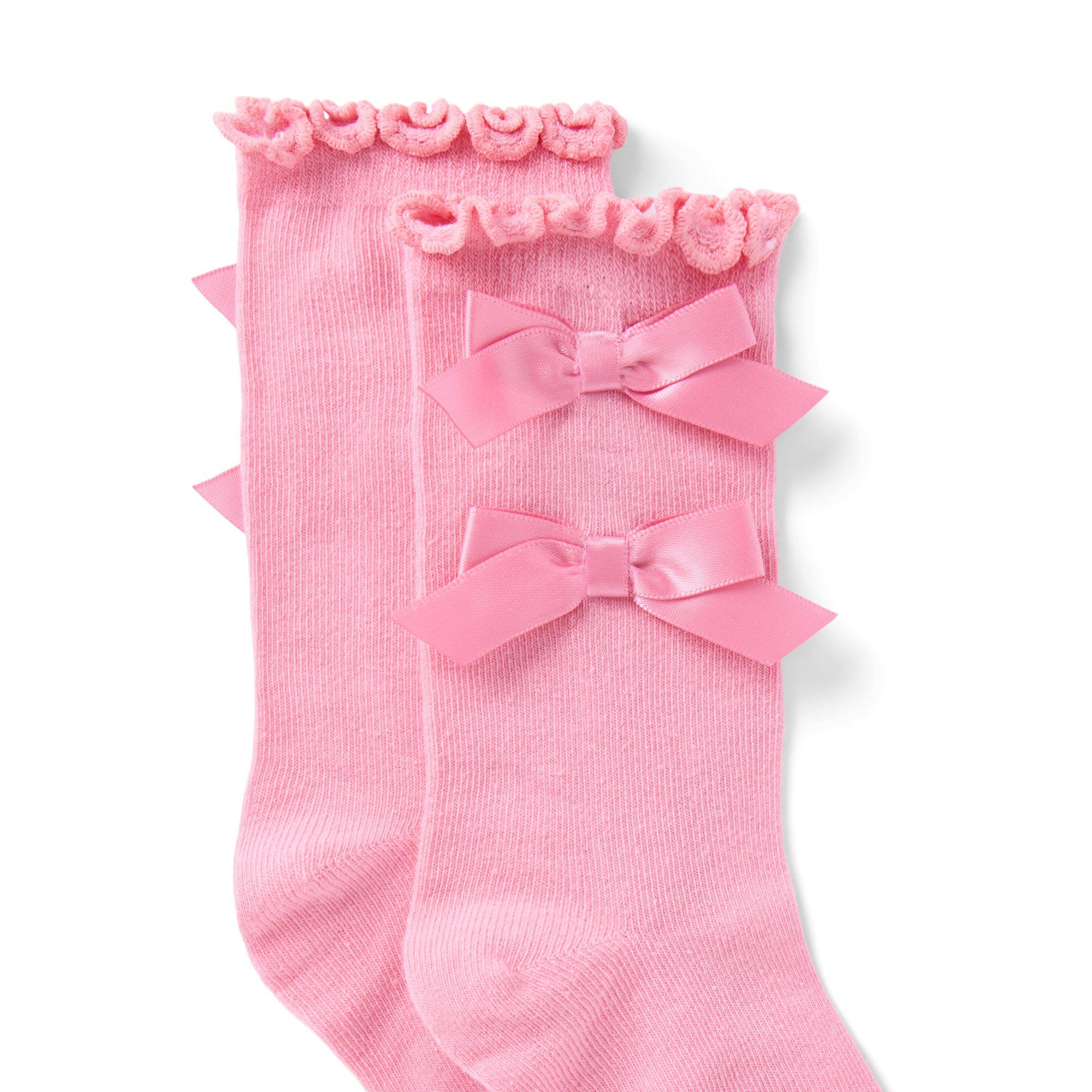 Ruffle Cuff Bow Sock image number 1