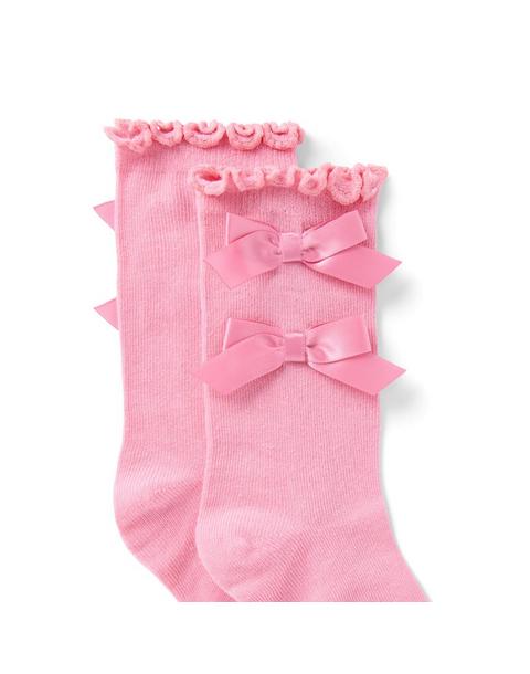 Ruffle Cuff Bow Sock
