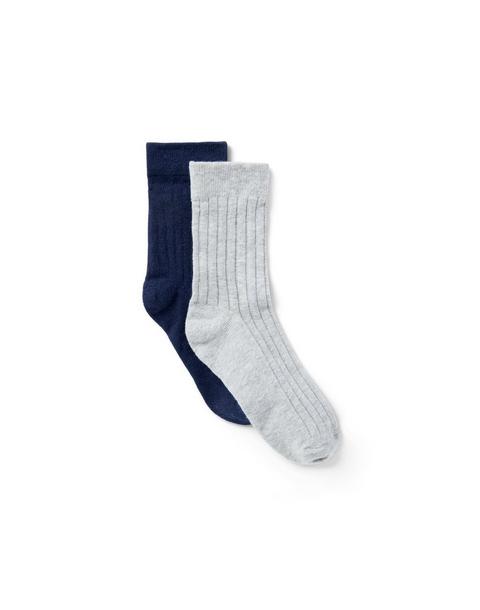 Ribbed Crew Sock 2-Pack