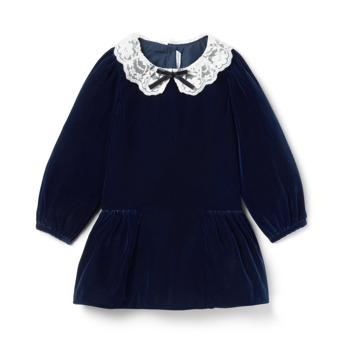 Платье Janie and Jack The Velvet Lace Collar для девочек, цвет: Индиго