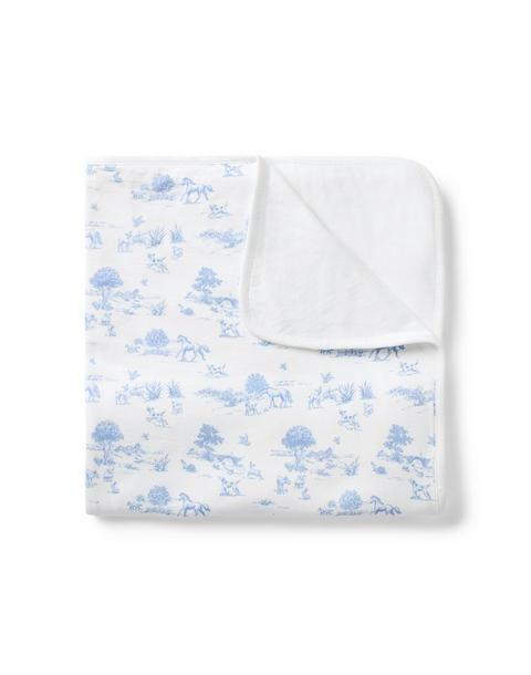 Baby Meadow Toile Blanket