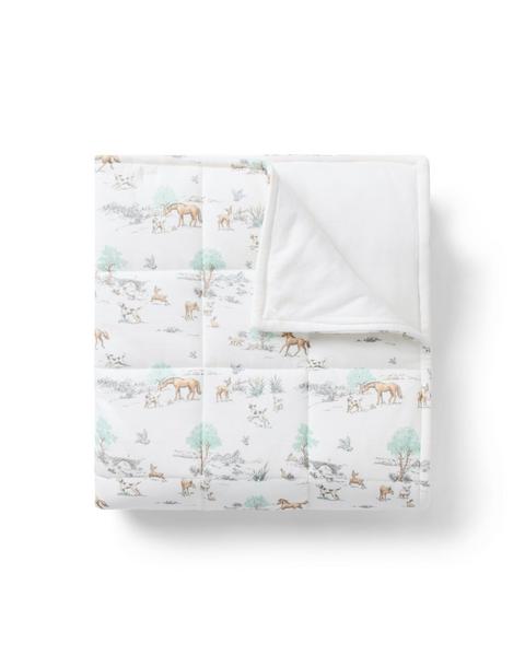 Baby Quilted Meadow Toile Blanket