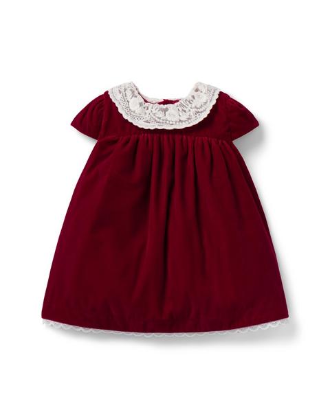 The Velvet Lace Collar Baby Dress