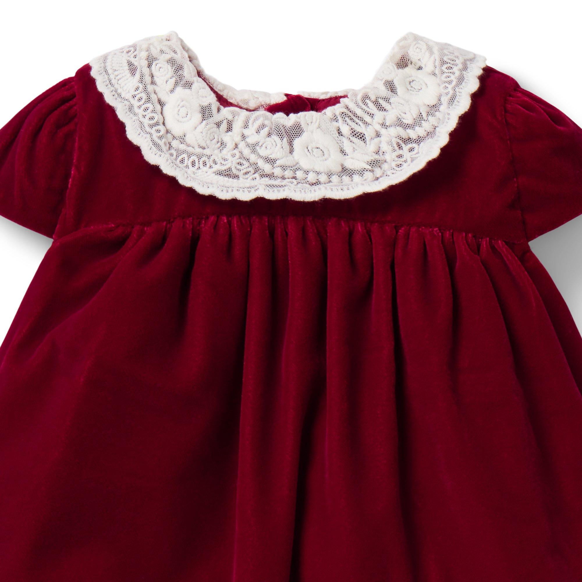 The Velvet Lace Collar Baby Dress image number 1
