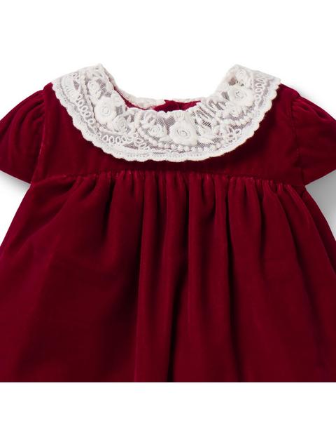 The Velvet Lace Collar Baby Dress