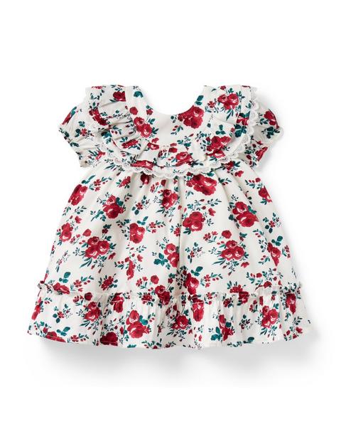 Baby Floral Lace Trim Dress
